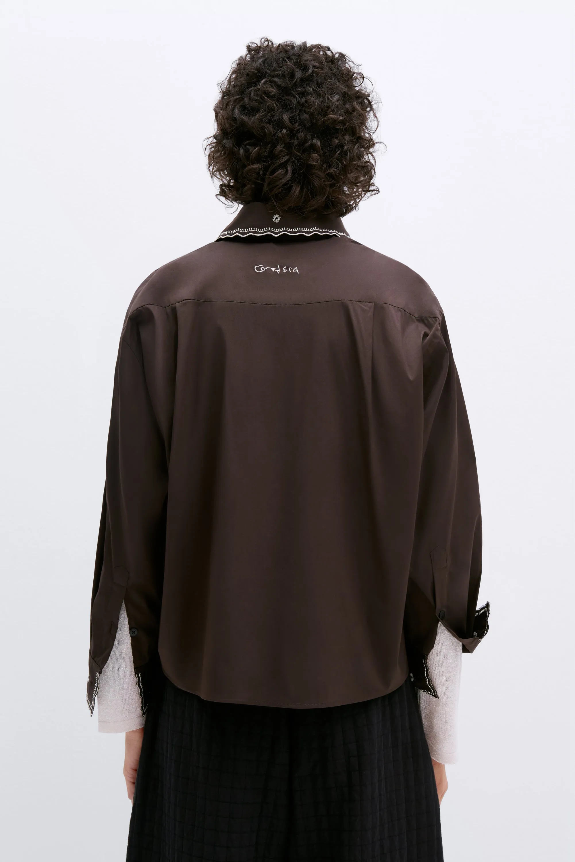 EMBROIDERY SHIRT CHOCOLATE sold by Cordera product image thumbnail 2