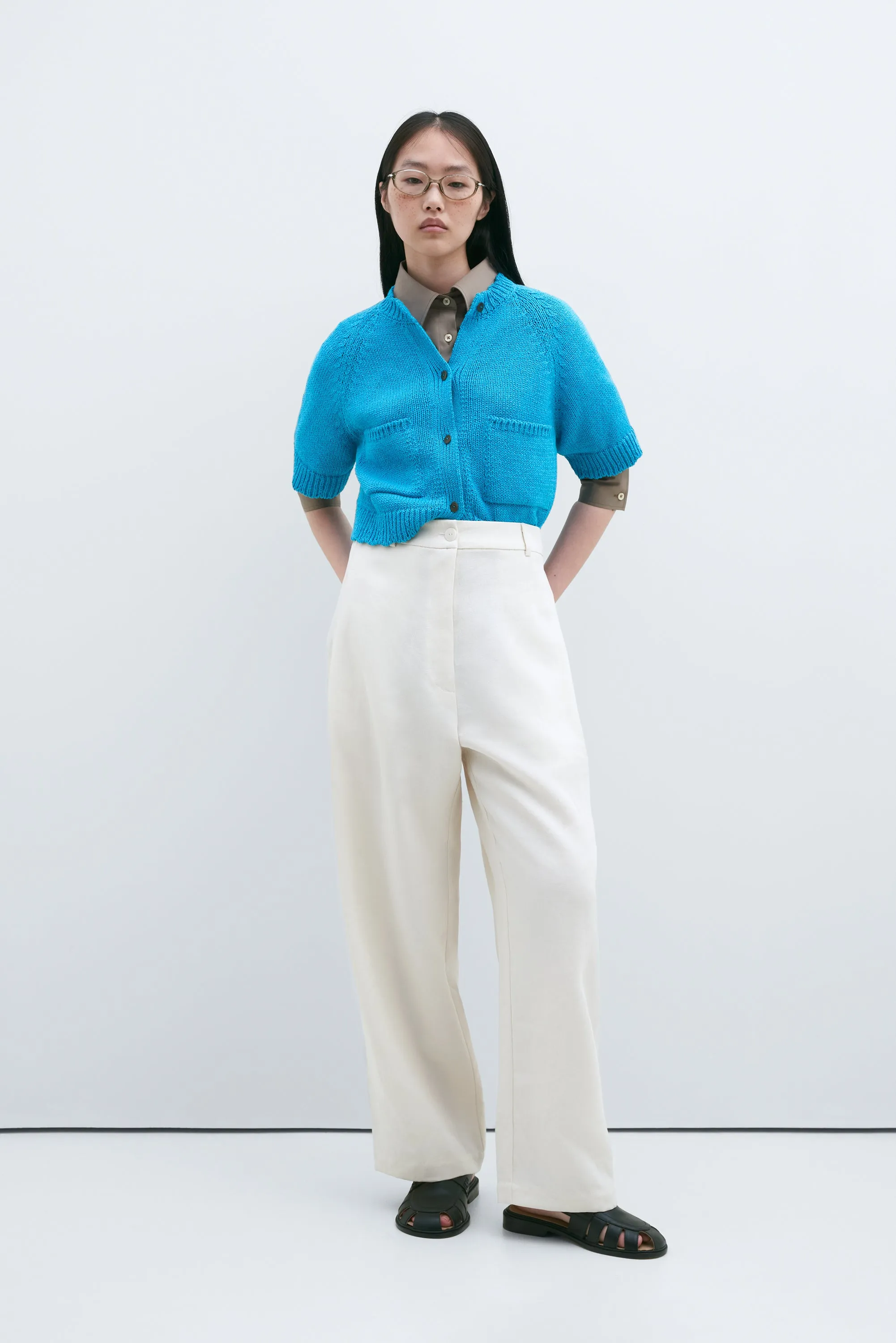 WIDE LEG PANTS GARDENIA sold by Cordera