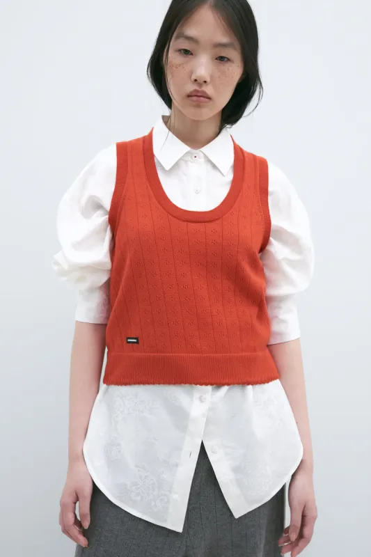 TANK TOP POINTELLE CALABAZA made by Cordera