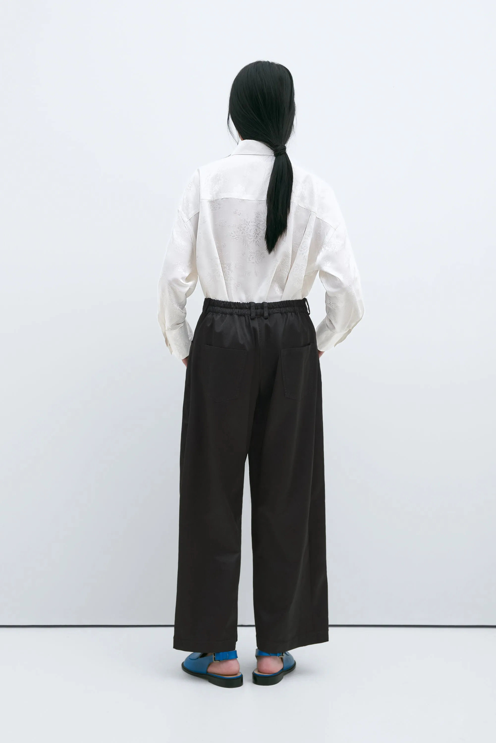 SATIN STRAIGHT PANTS BLACK sold by Cordera product image thumbnail 2