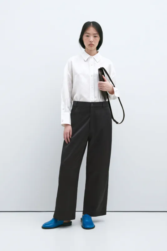 SATIN STRAIGHT PANTS BLACK sold by Cordera
