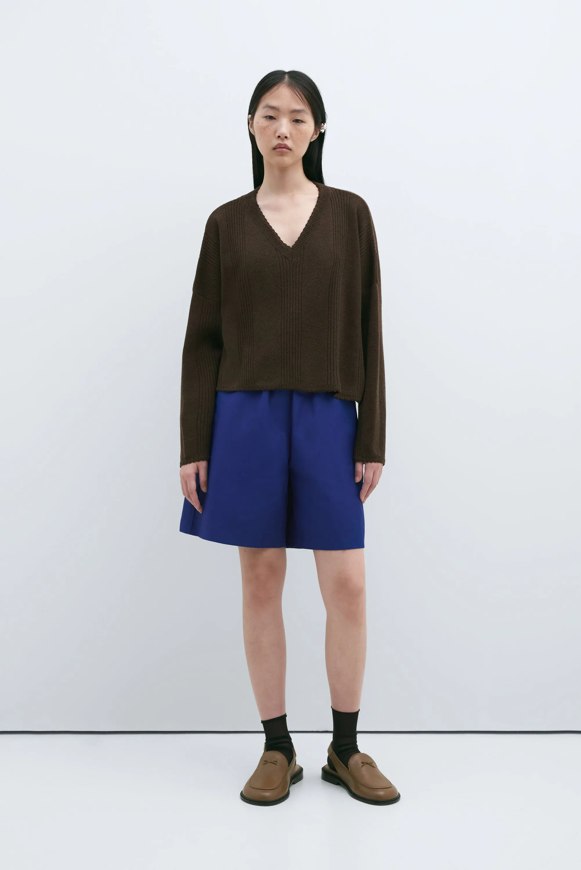 MERINO WOOL WAVY SWEATER CHOCOLATE sold by Cordera product image thumbnail 2