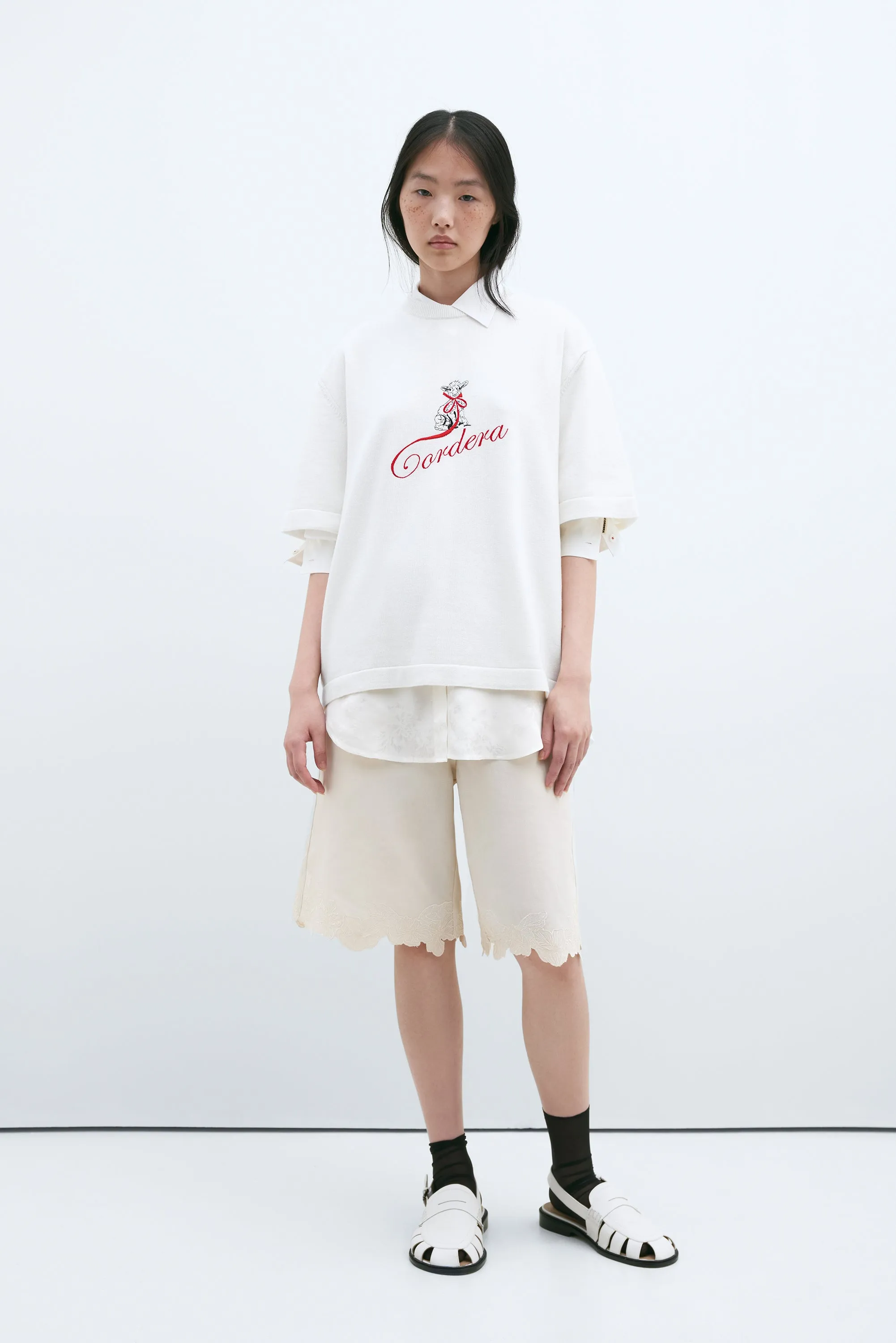 MERINO WOOL EMBROIDERED CORDERA T-SHIRT sold by Cordera product image thumbnail 3