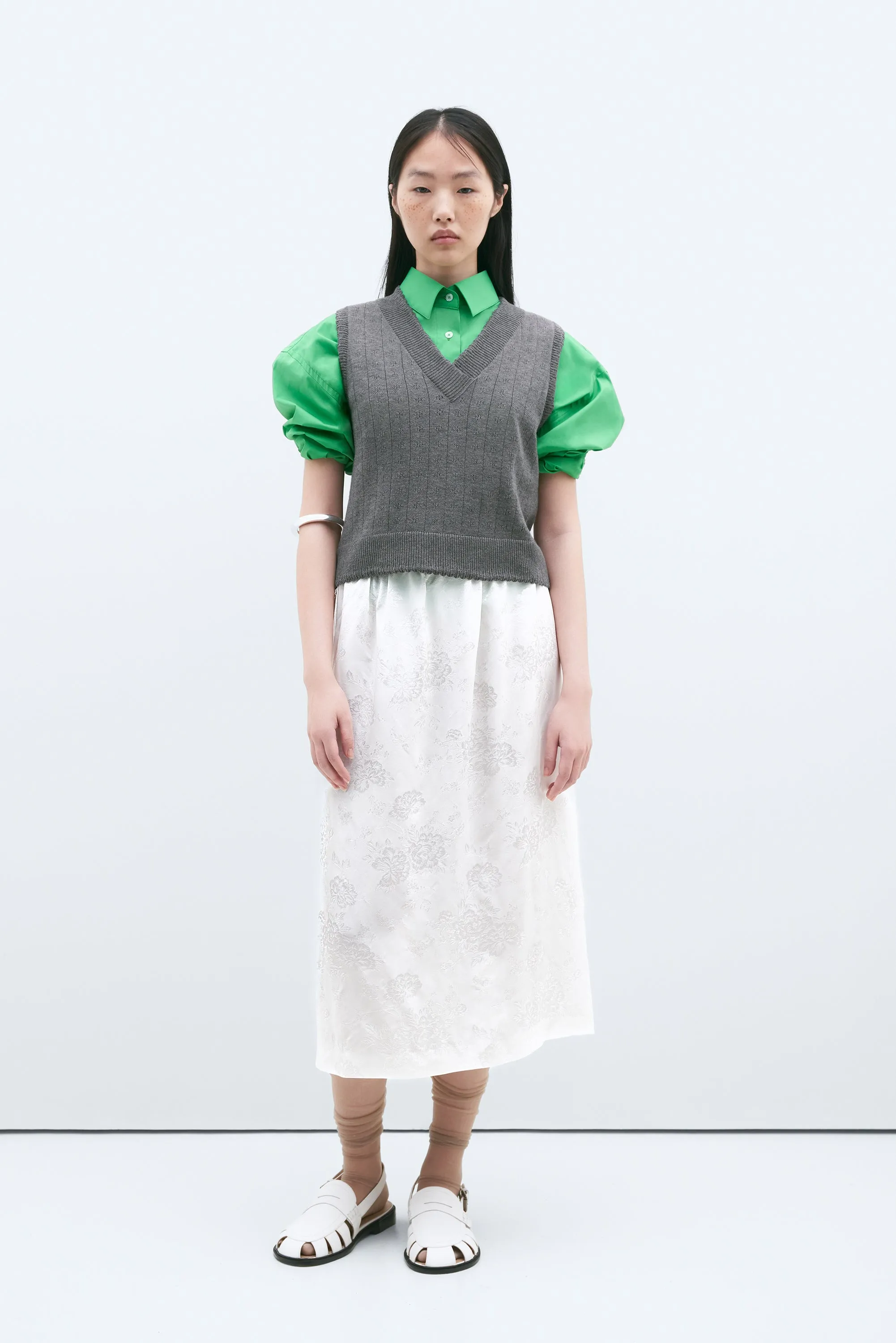 MERINO POINTELLE WAISTCOAT GREY sold by Cordera product image thumbnail 3