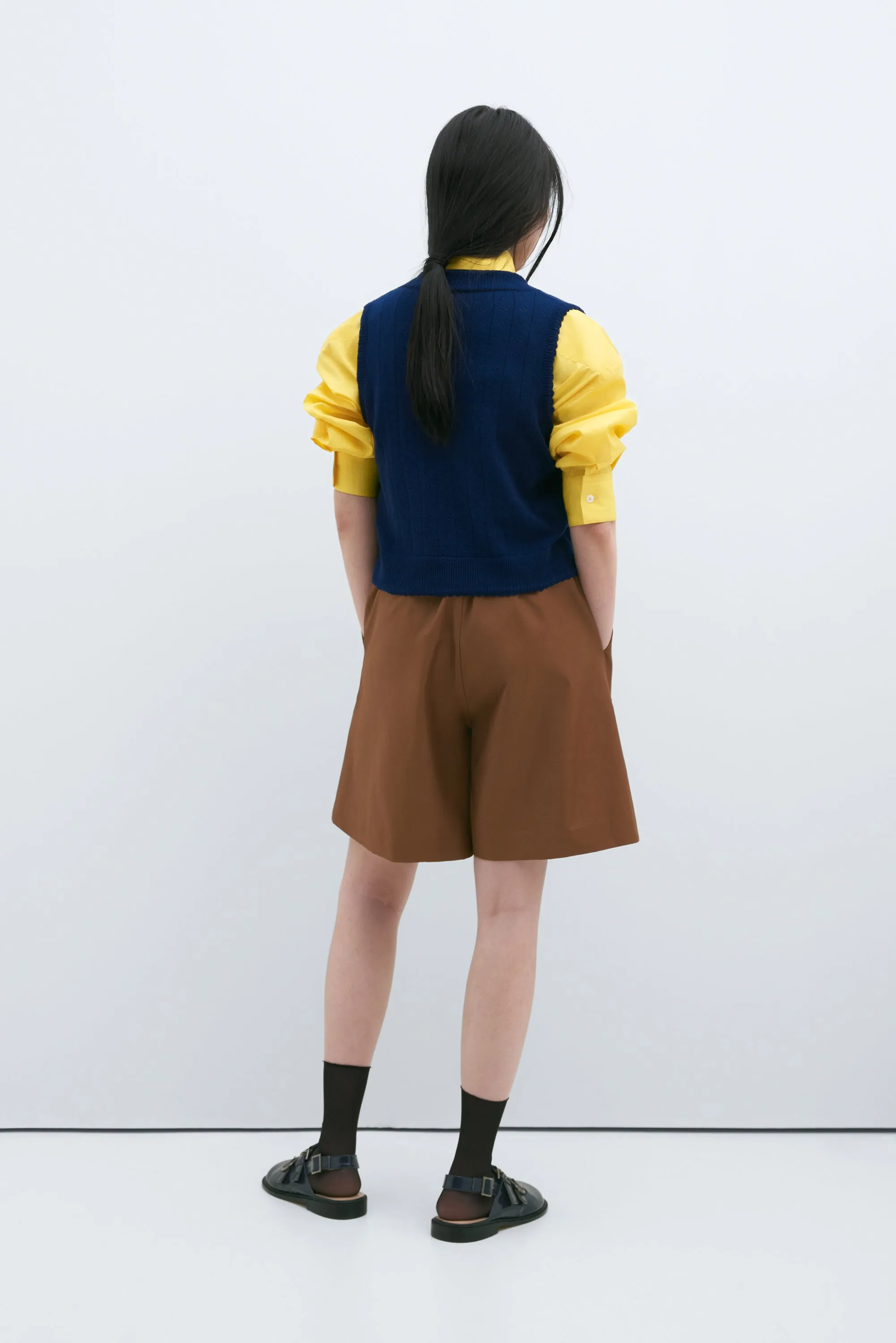 MERINO POINTELLE WAISTCOAT PRUSSIAN BLUE sold by Cordera product image thumbnail 2