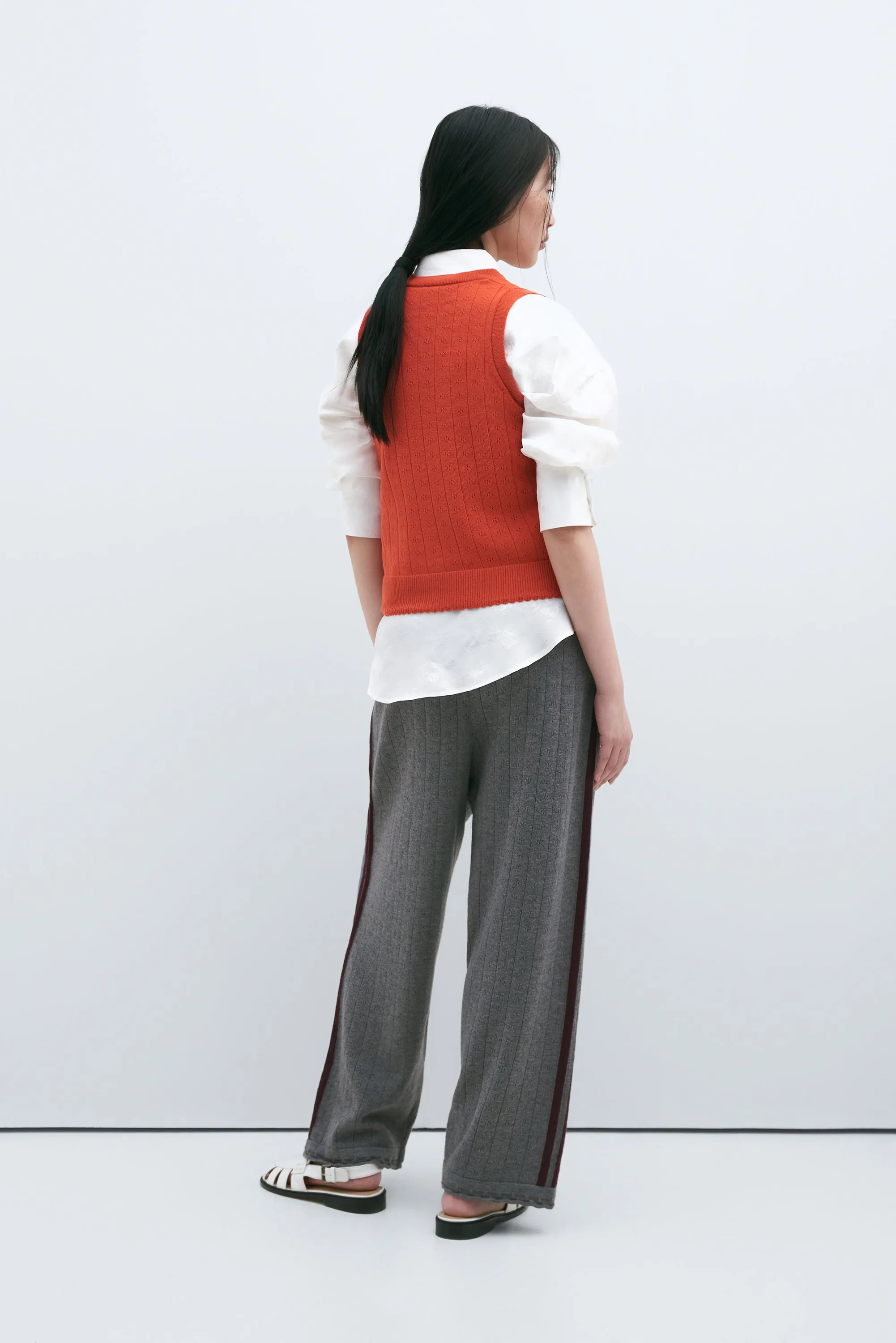 MERINO POINTELLE PANTS GREY sold by Cordera product image thumbnail 3