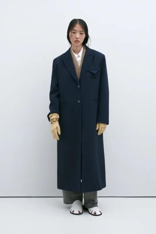 LONG WOOL COAT NIGHT sold by Cordera
