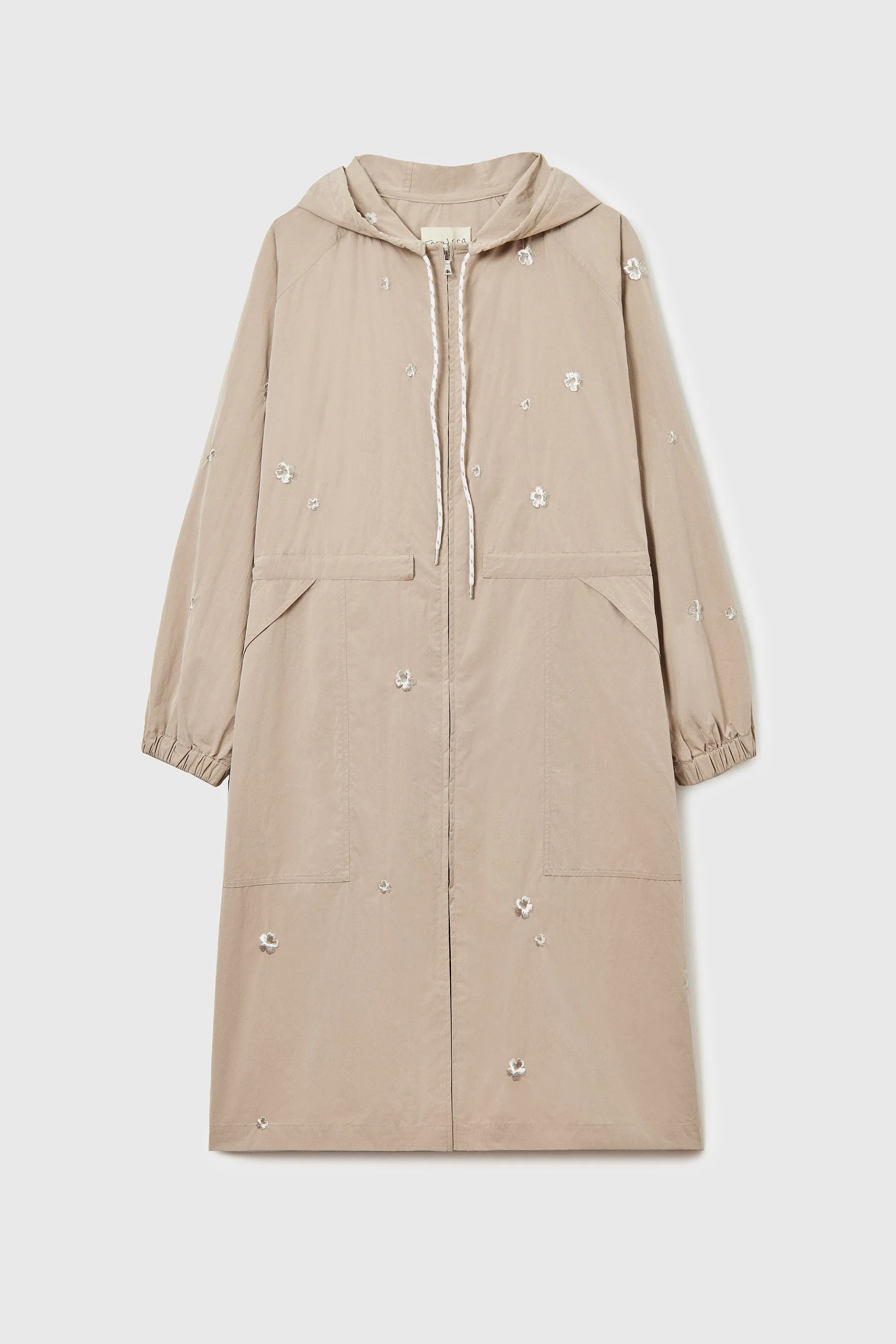 HOODED FLOWER RAINCOAT BEIGE sold by Cordera product image thumbnail 5