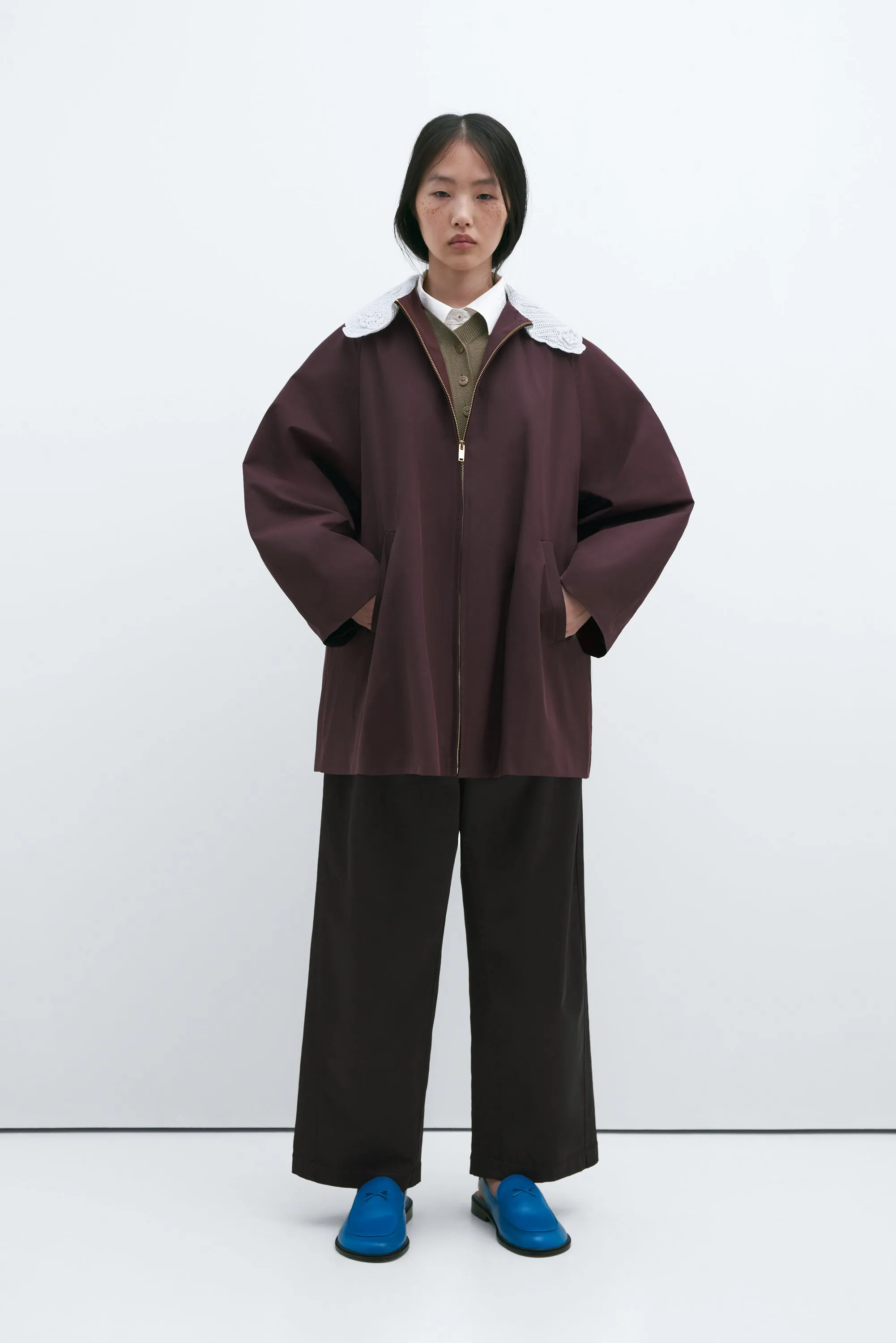 JACKET CROCHET BURGUNDY sold by Cordera product image thumbnail 2