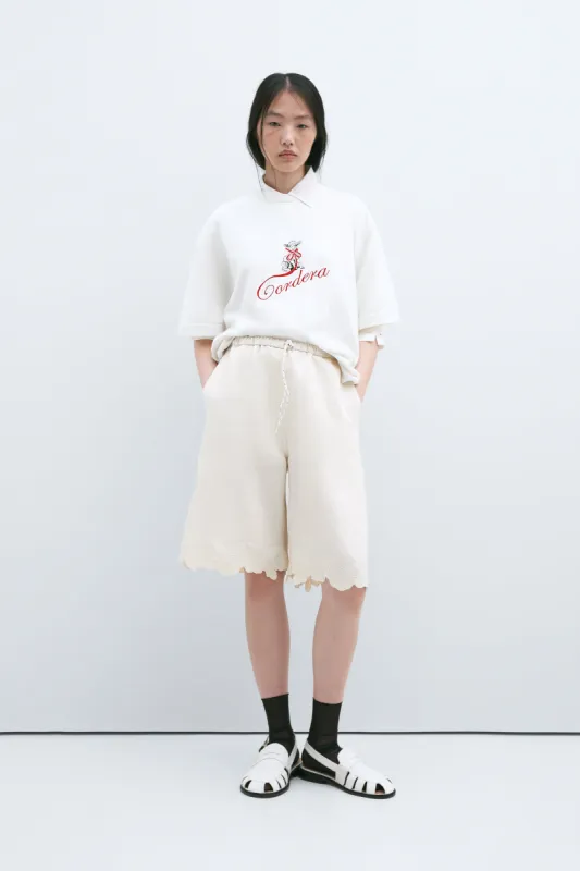 EMBROIDERED BERMUDA GARDENIA sold by Cordera