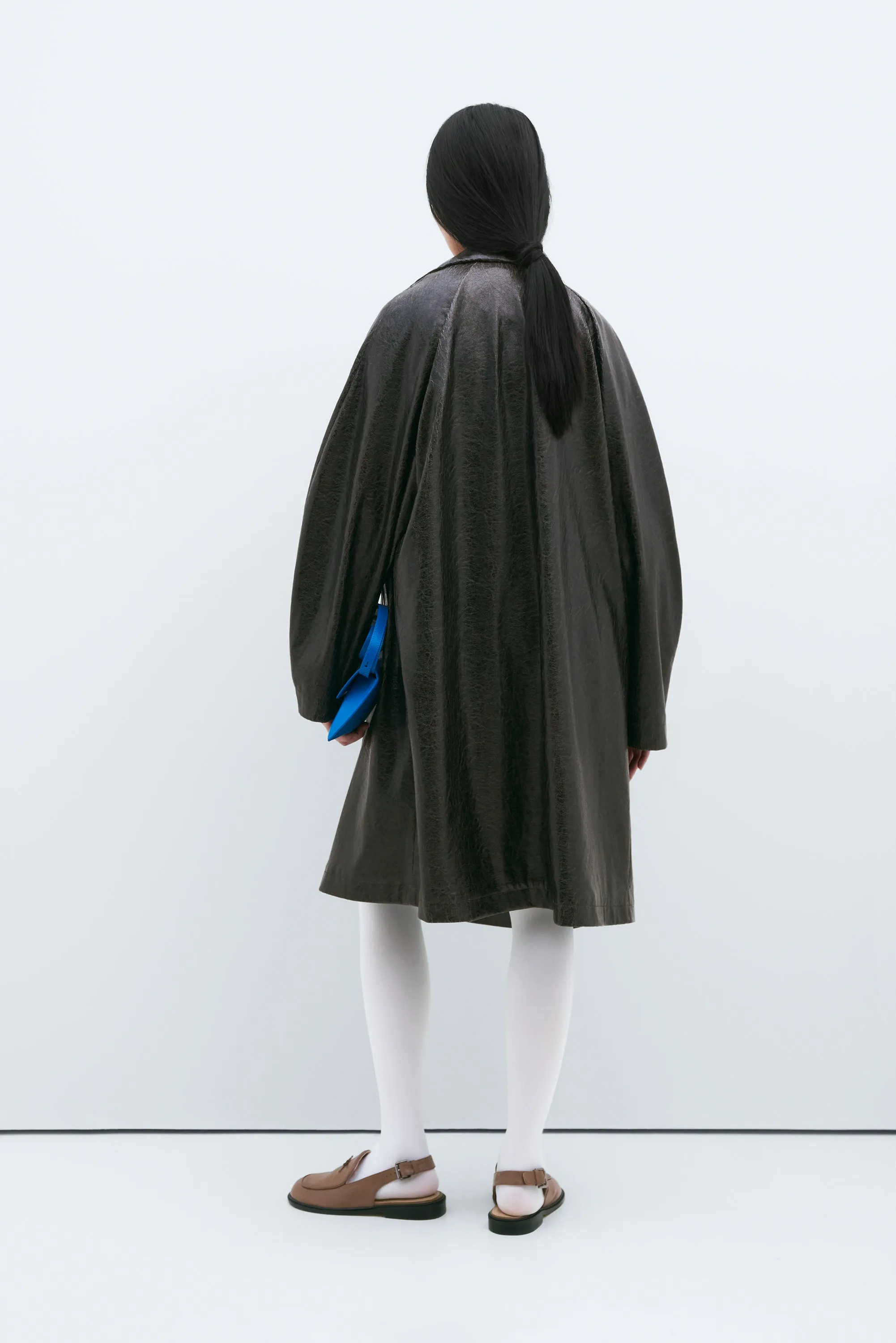 FAUX SCRATCHED LEATHER COAT sold by Cordera product image thumbnail 4