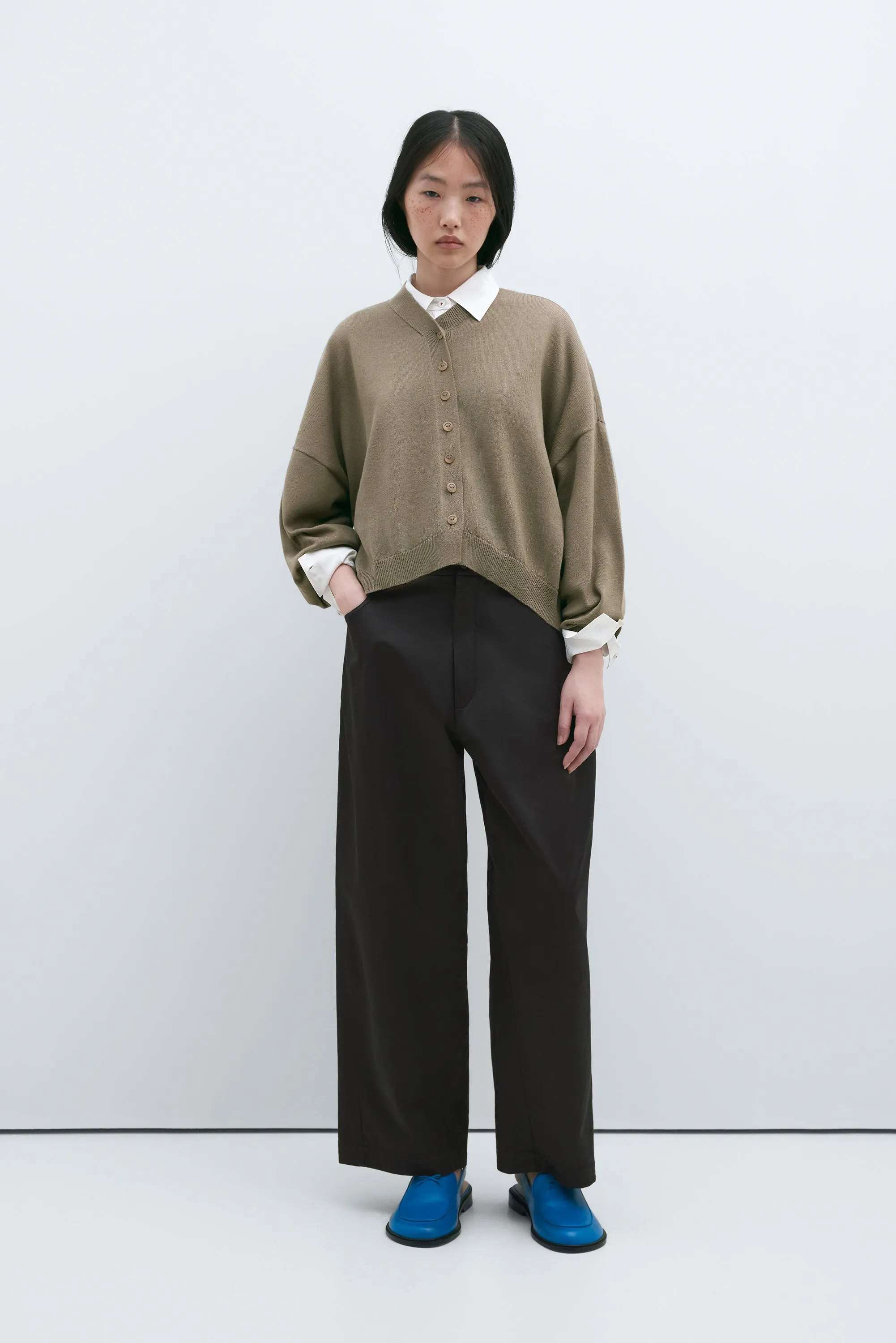 COTTON & CASHMERE CARDIGAN TAUPE sold by Cordera