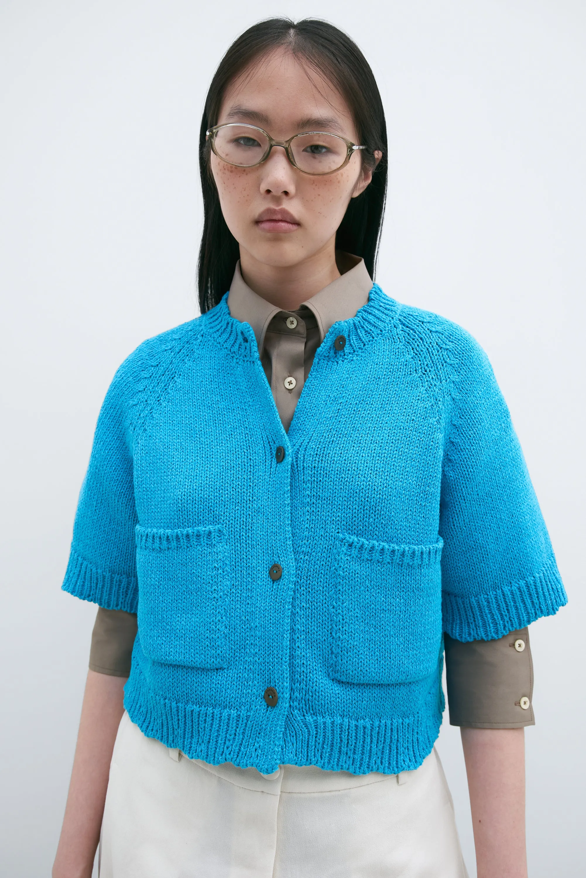 COTTON POCKETS TOP CERÚLEO sold by Cordera