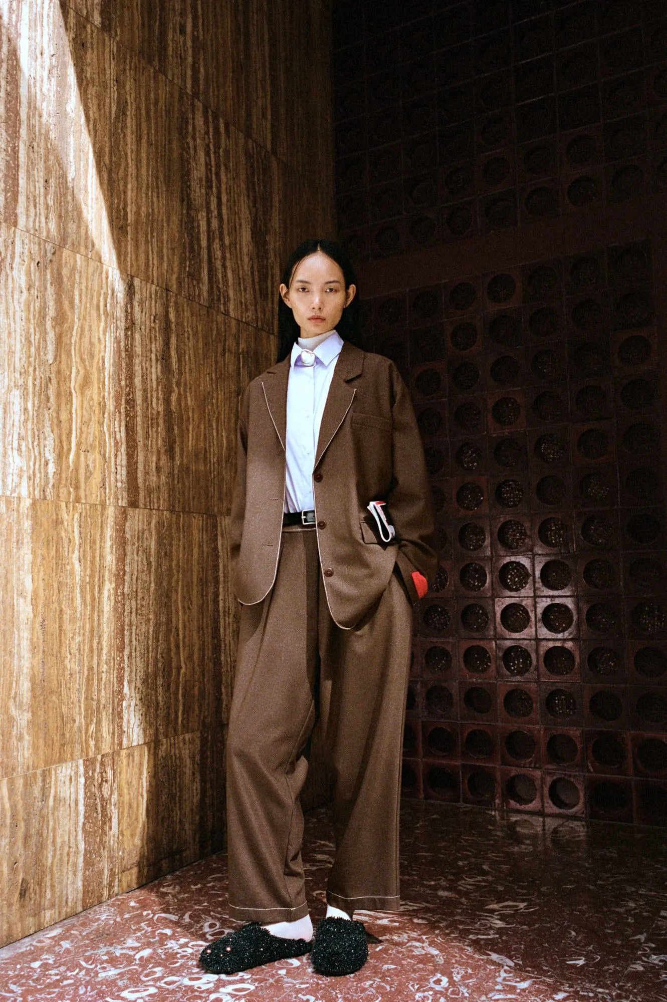 TAILORING STITCH PANTS OTTER sold by Cordera