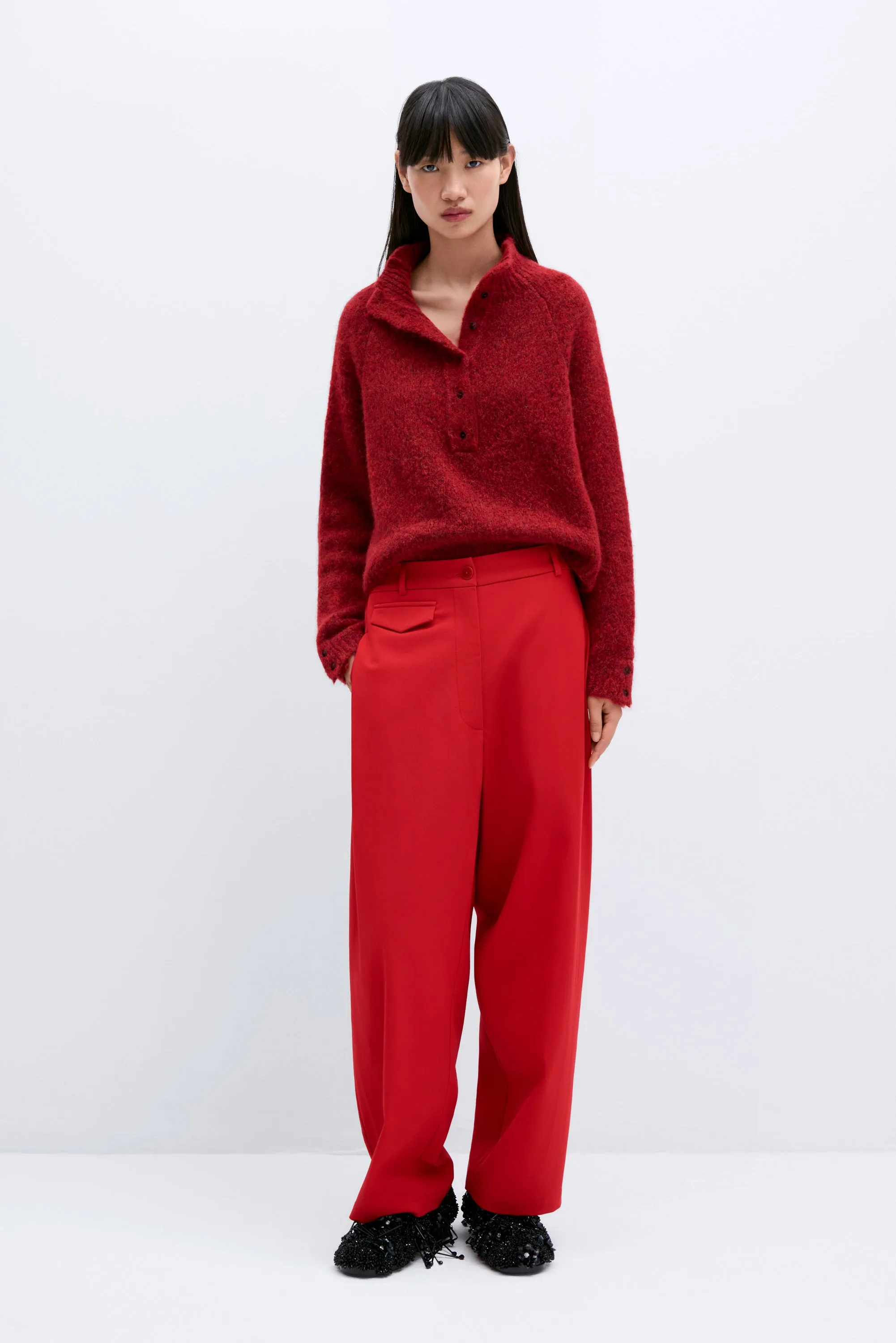TAILORING POCKET PANTS RED sold by Cordera