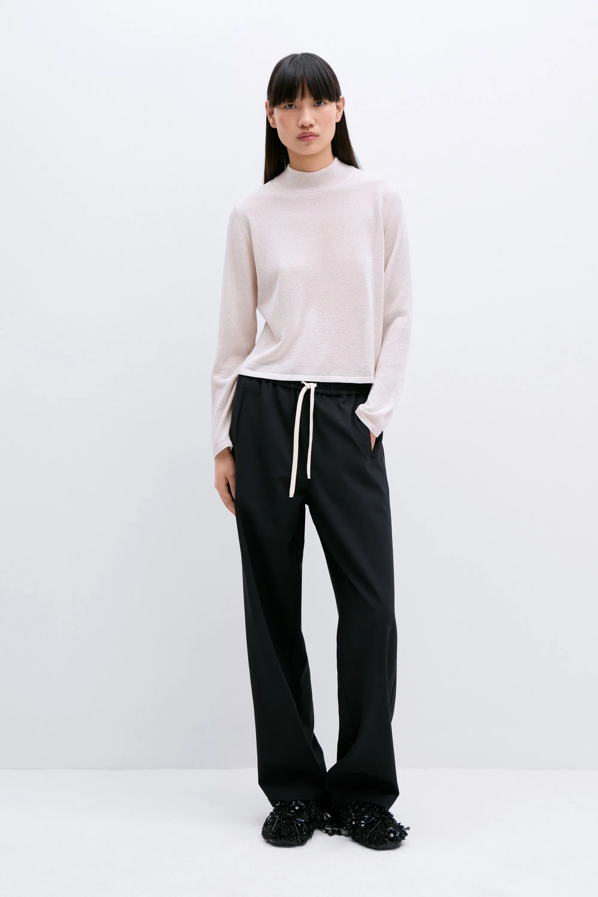 TAILORING DRAWSTRING PANTS BLACK sold by Cordera