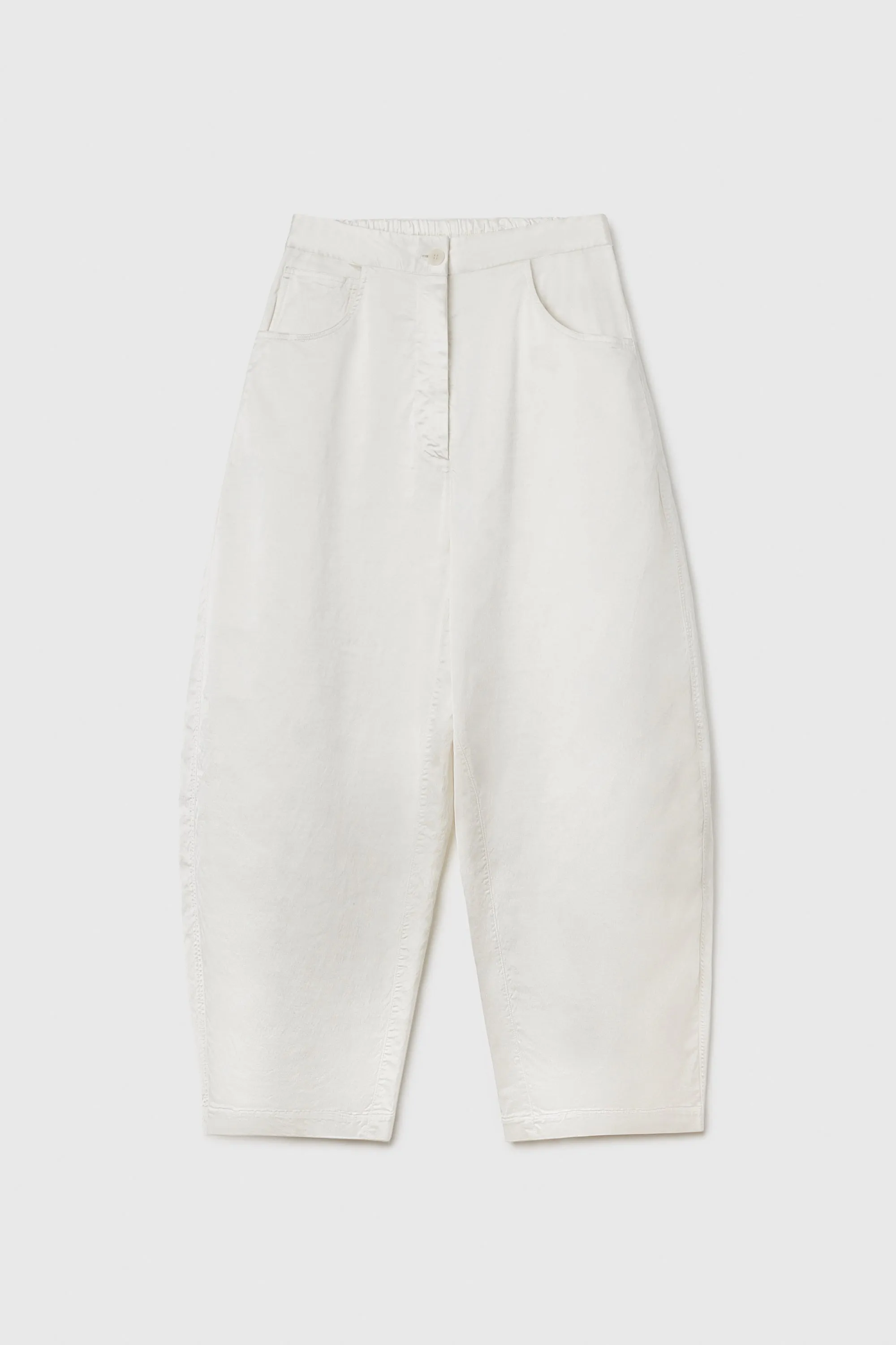 SATIN CURVED PANTS WHITE sold by Cordera product image thumbnail 3