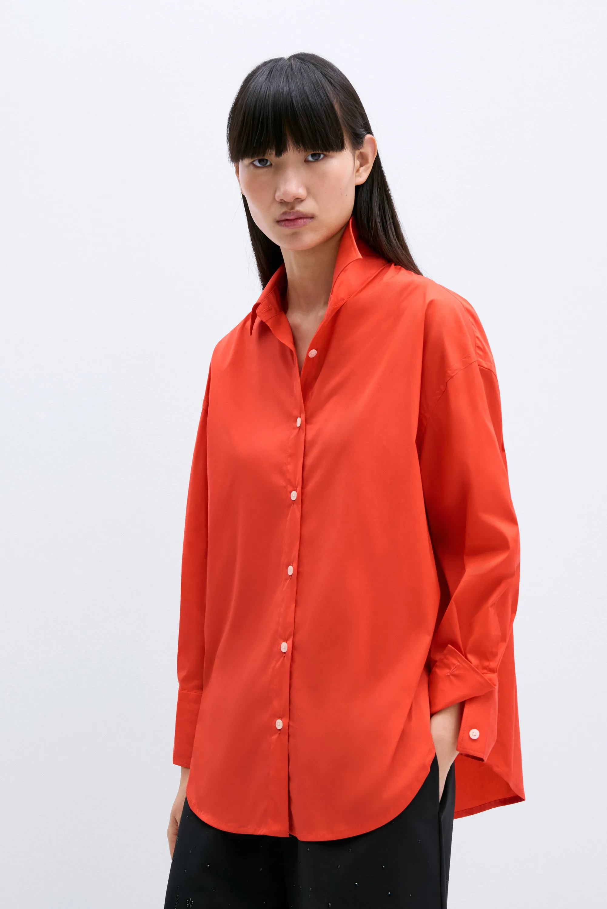 OVERSIZE COTTON SHIRT CORAL sold by Cordera product image thumbnail 2