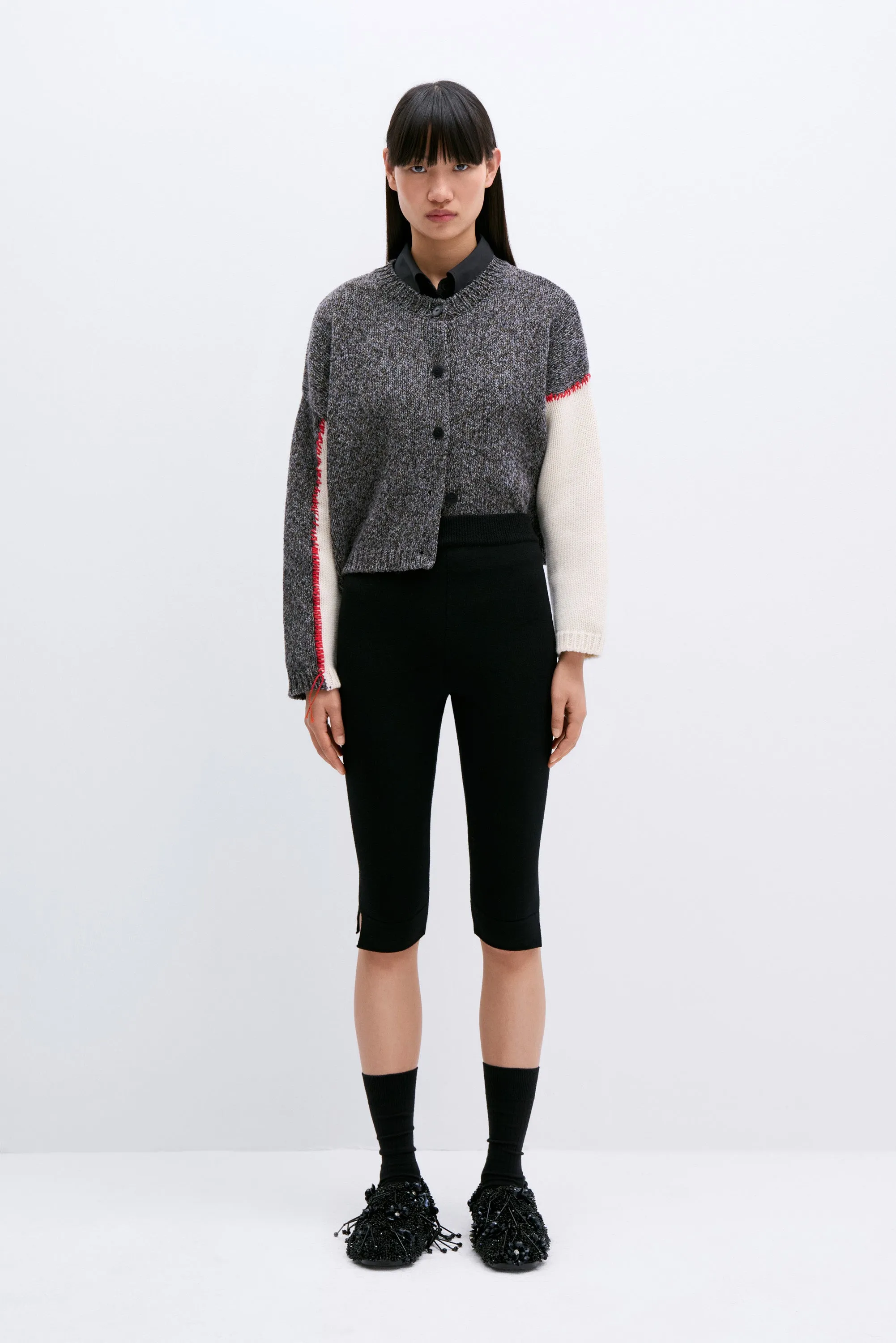 MERINO WOOL STITCHED CARDIGAN sold by Cordera product image thumbnail 3