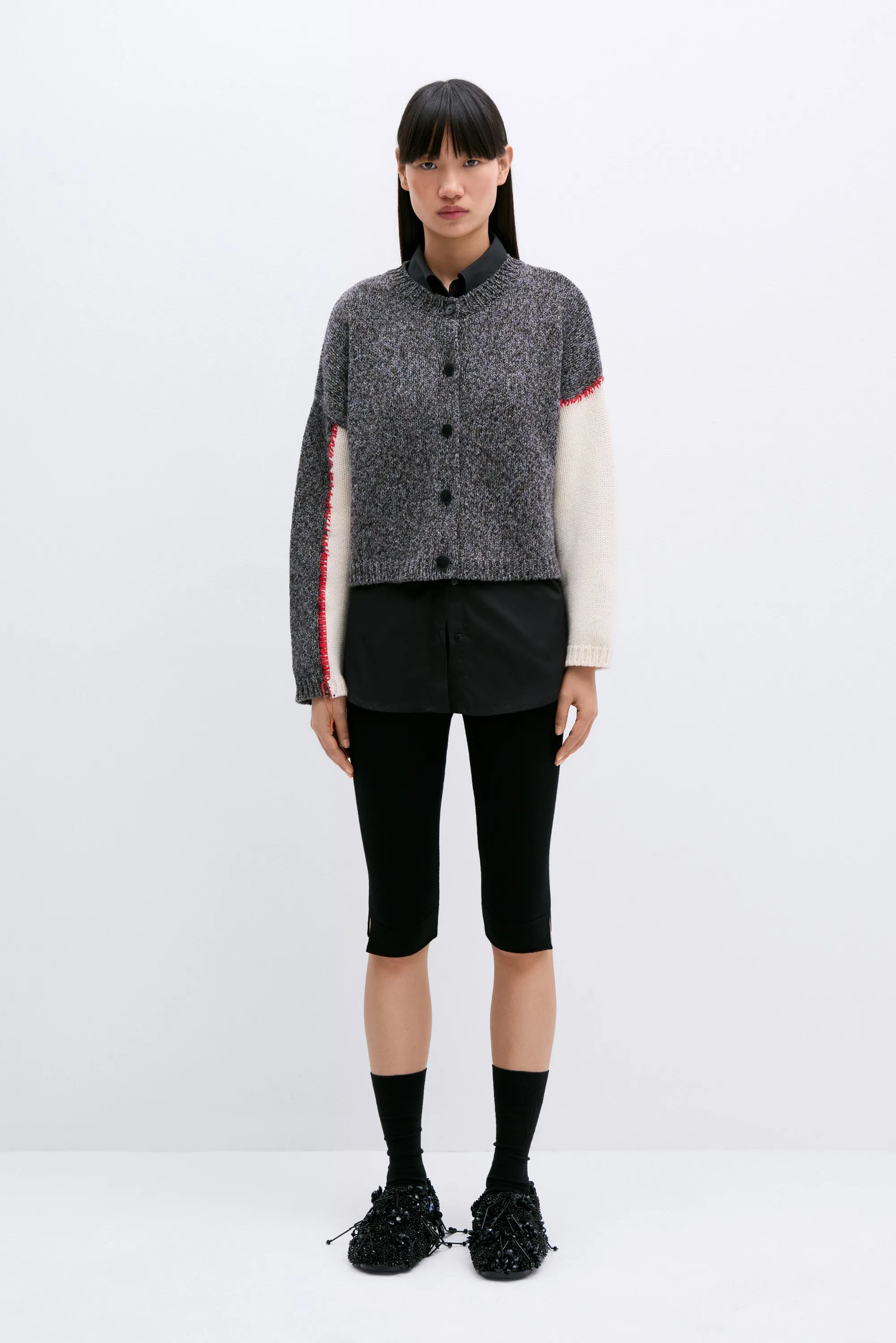 MERINO WOOL CROP LEGGINGS BLACK sold by Cordera