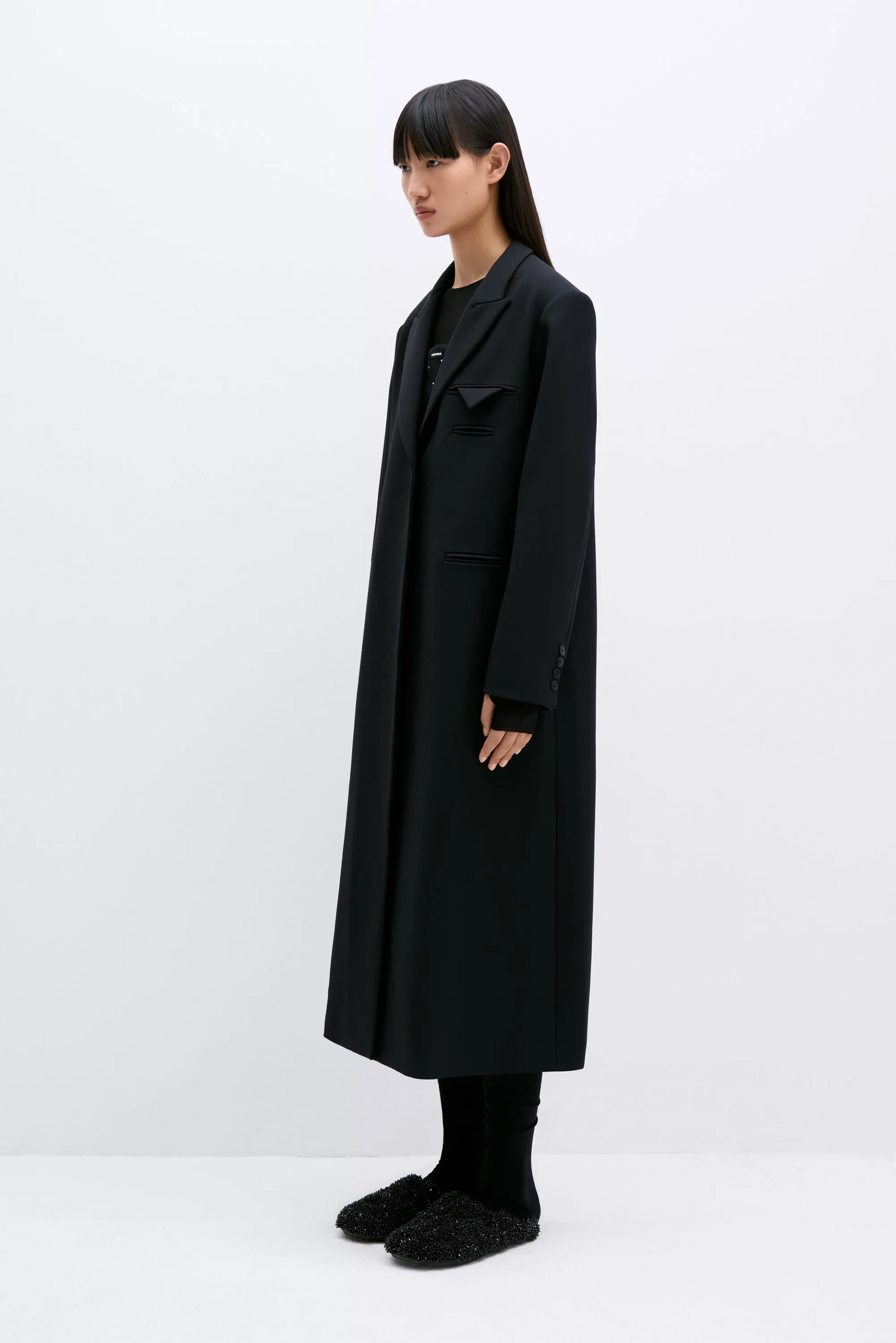 LIGHT WOOL COAT BLACK sold by Cordera product image thumbnail 3