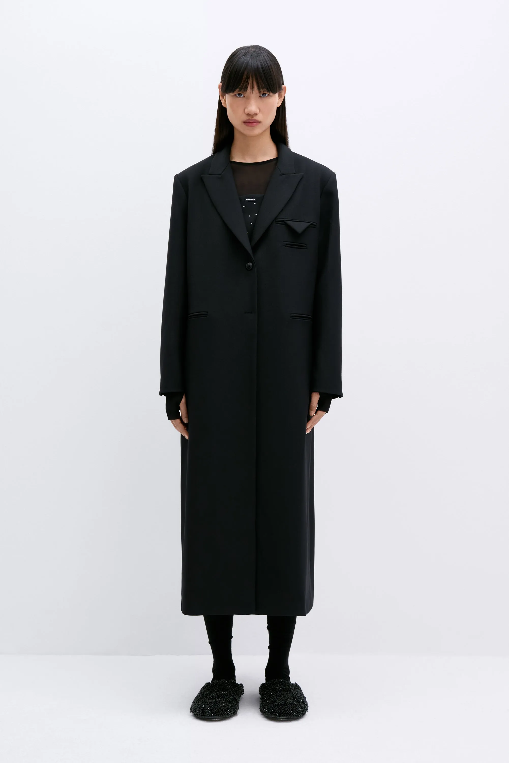 LIGHT WOOL COAT BLACK sold by Cordera product image thumbnail 2