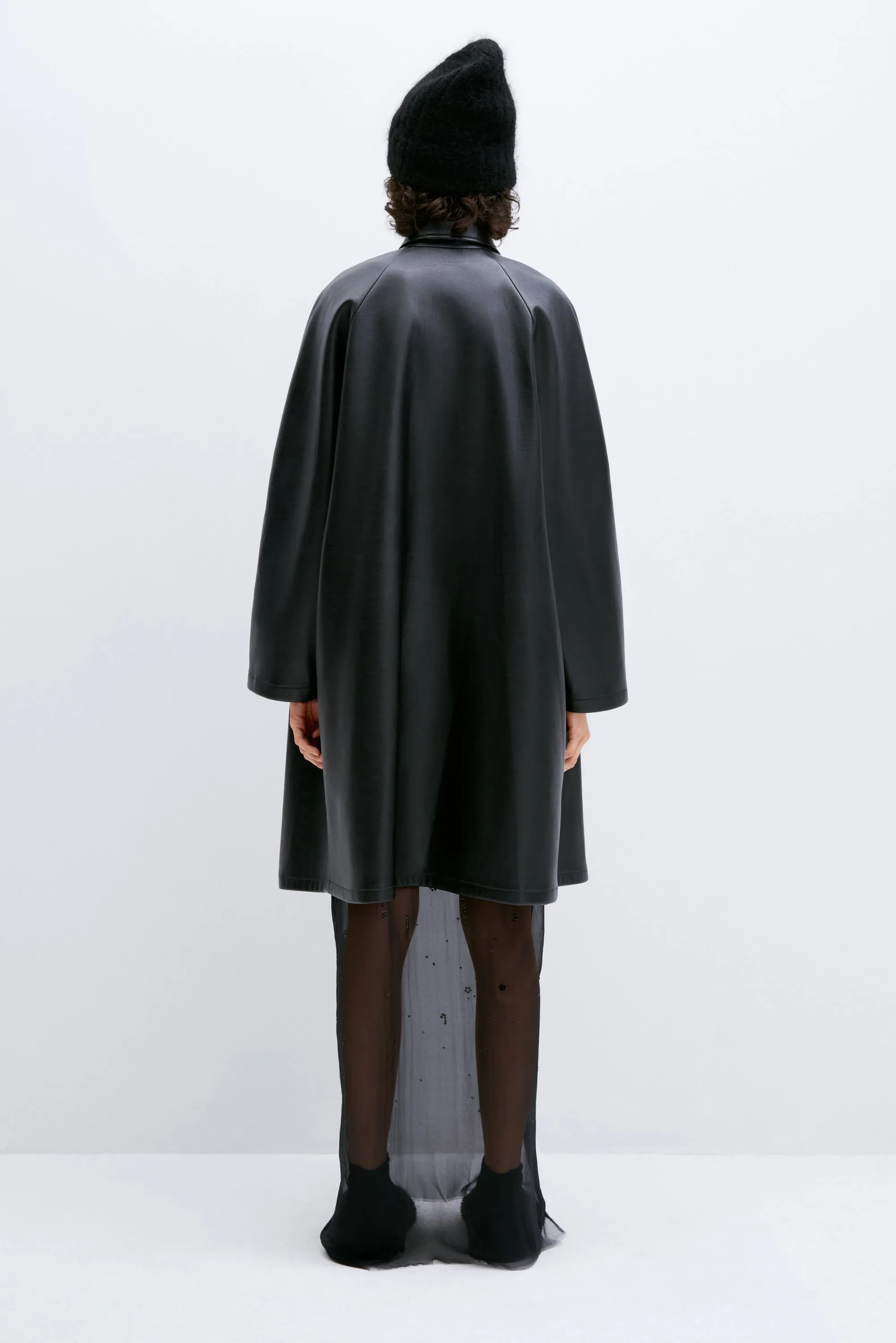 FAUX LEATHER COAT BLACK sold by Cordera product image thumbnail 2
