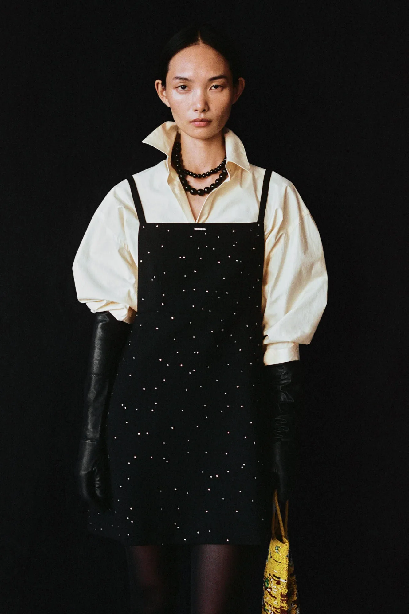 EMBELLISHED MINI DRESS BLACK sold by Cordera