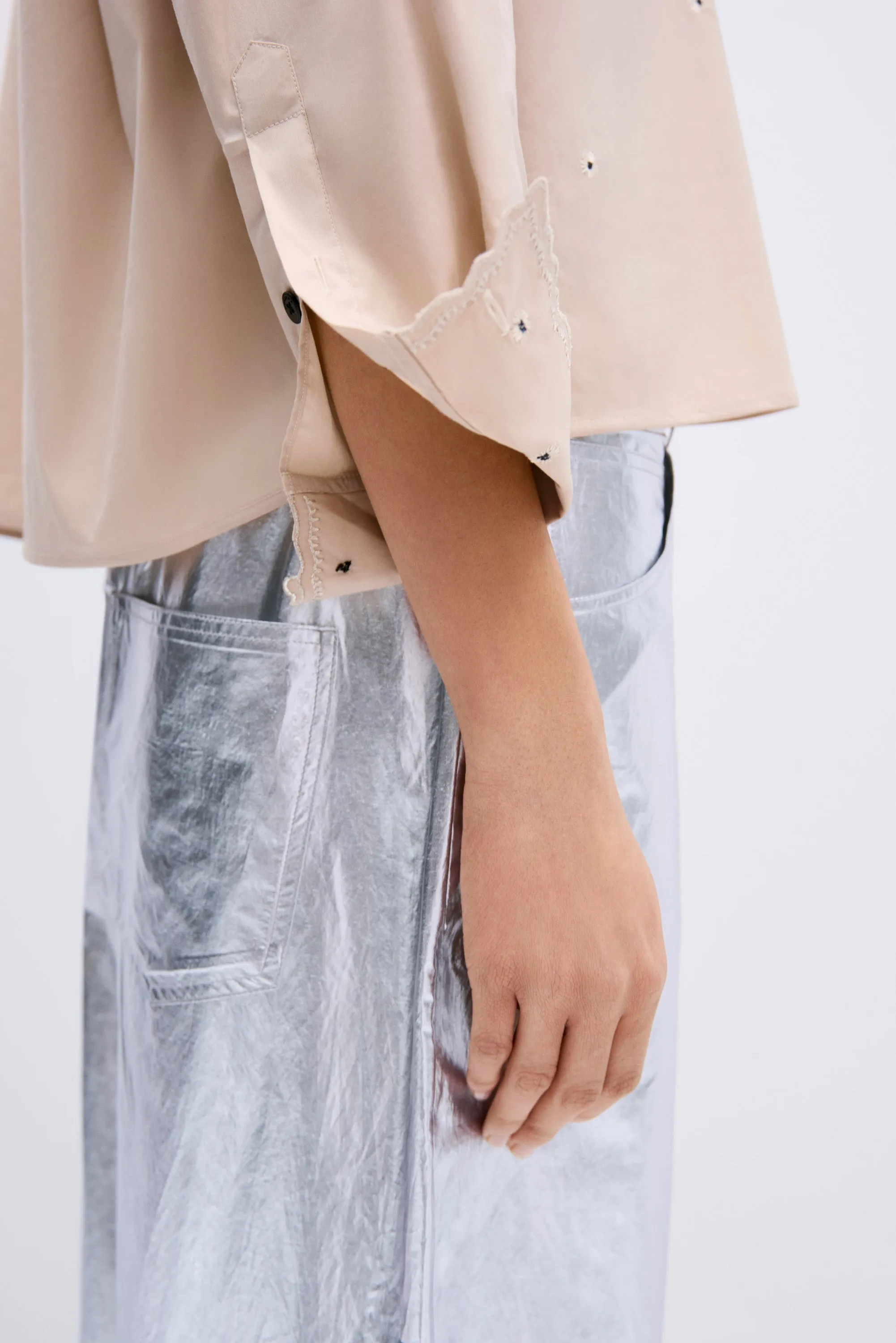 EMBROIDERY SHIRT BEIGE sold by Cordera product image thumbnail 5