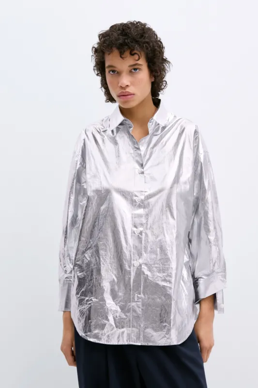 COTTON & SILK SHIRT SILVER sold by Cordera
