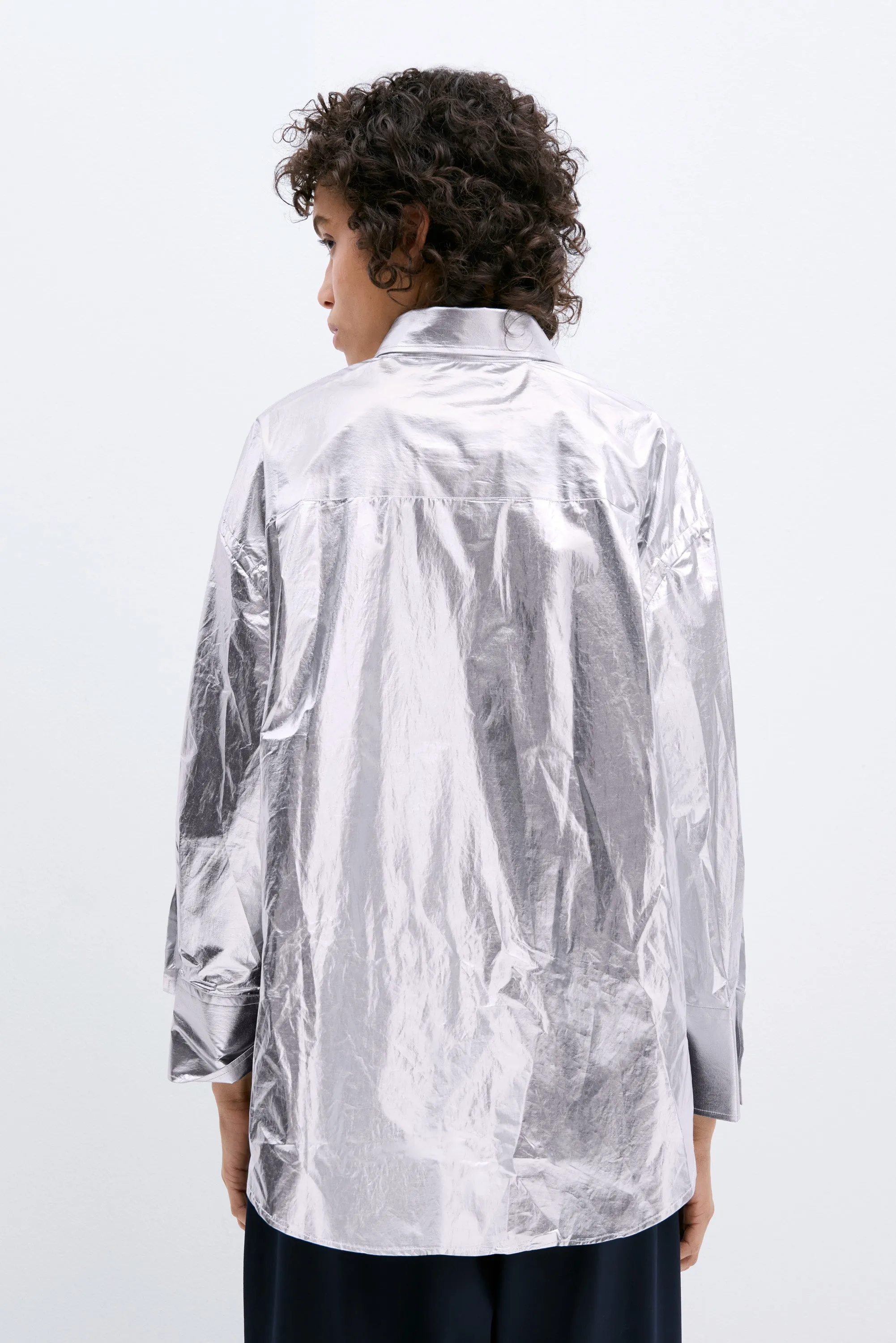 COTTON & SILK SHIRT SILVER sold by Cordera product image thumbnail 2