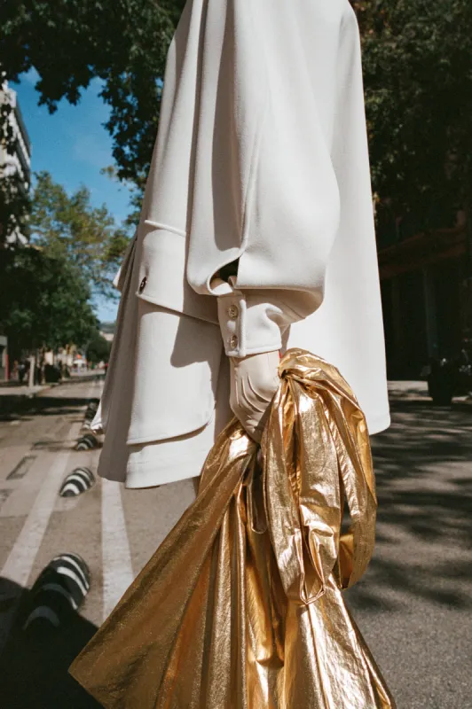 COTTON & SILK HOBO BAG GOLD sold by Cordera