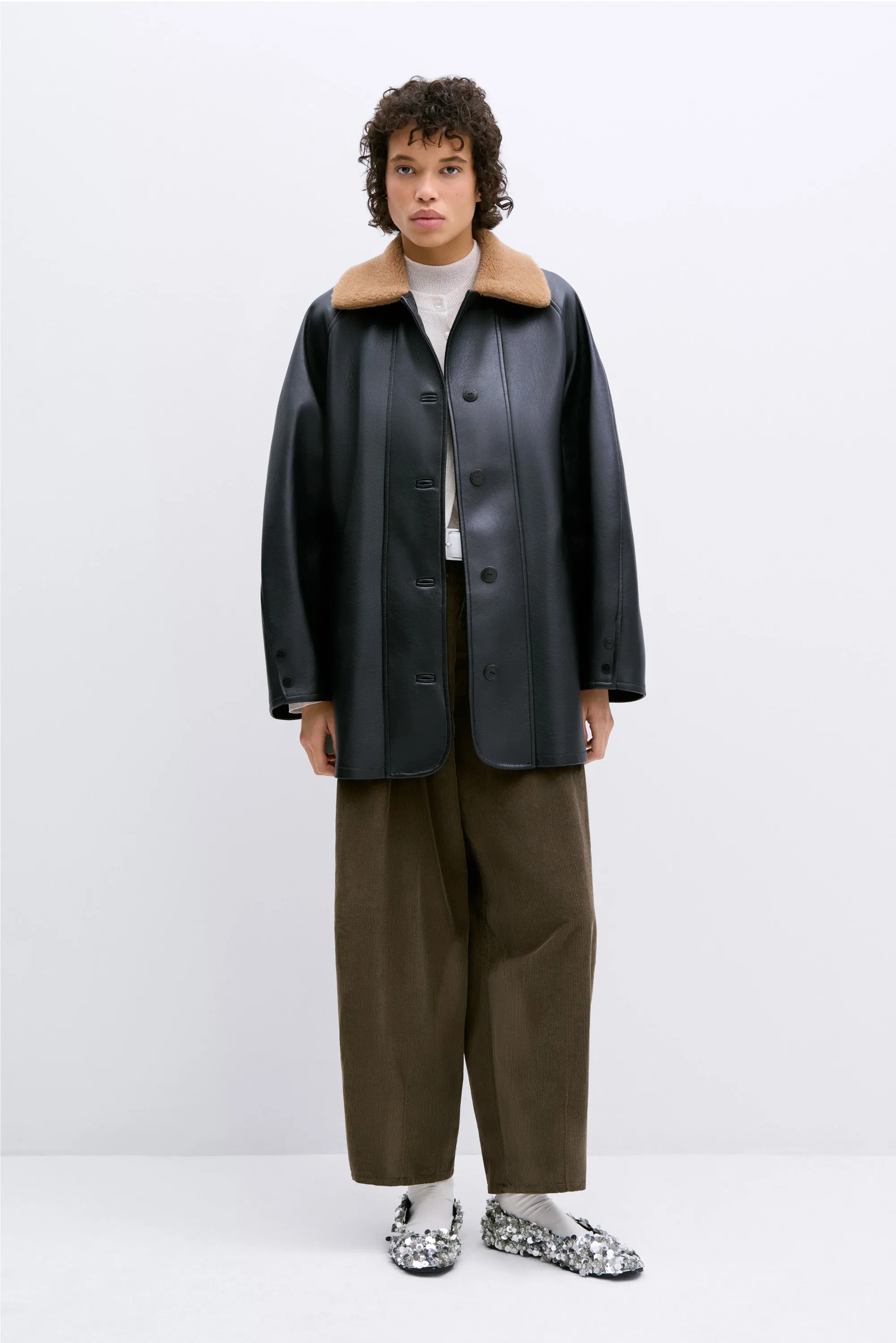 AVIATOR MIDI COAT BLACK sold by Cordera