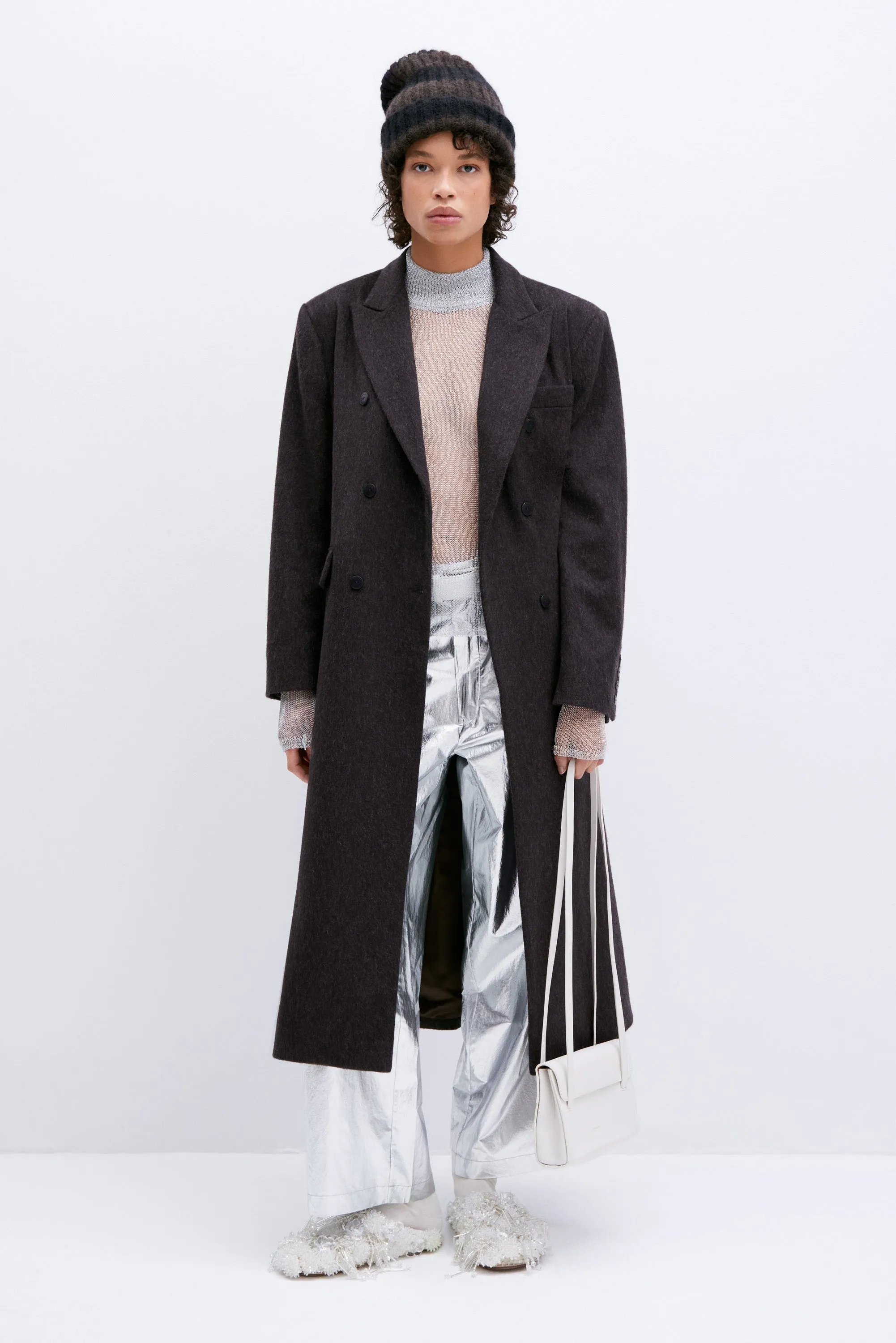 COTTON & SILK PANTS SILVER sold by Cordera product image thumbnail 3