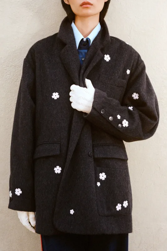 WOOL FLOWER JACKET JAVA made by Cordera