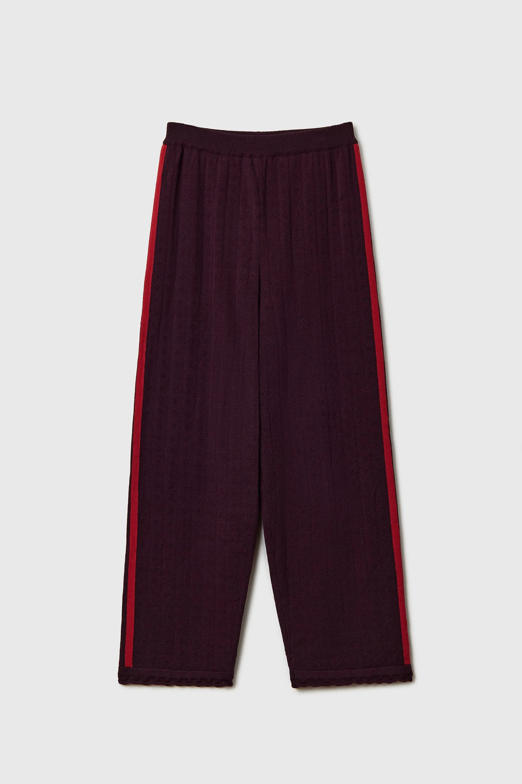 MERINO POINTELLE PANTS BURGUNDY sold by Cordera product image thumbnail 4