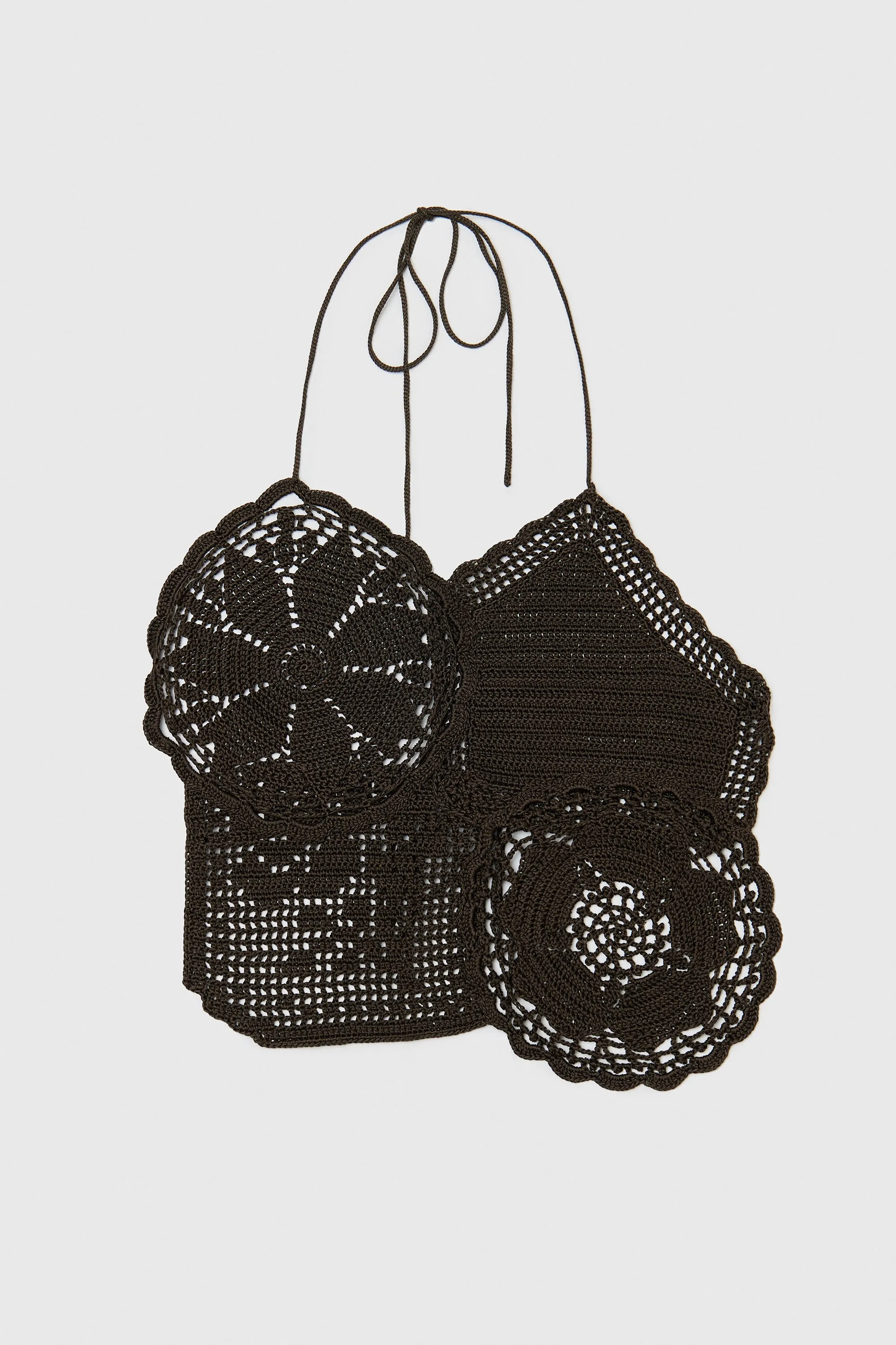 HANDMADE CROCHET TOP BROWN sold by Cordera product image thumbnail 4