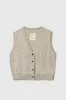 FLECKED COTTON WAISTCOAT NATURAL sold by Cordera