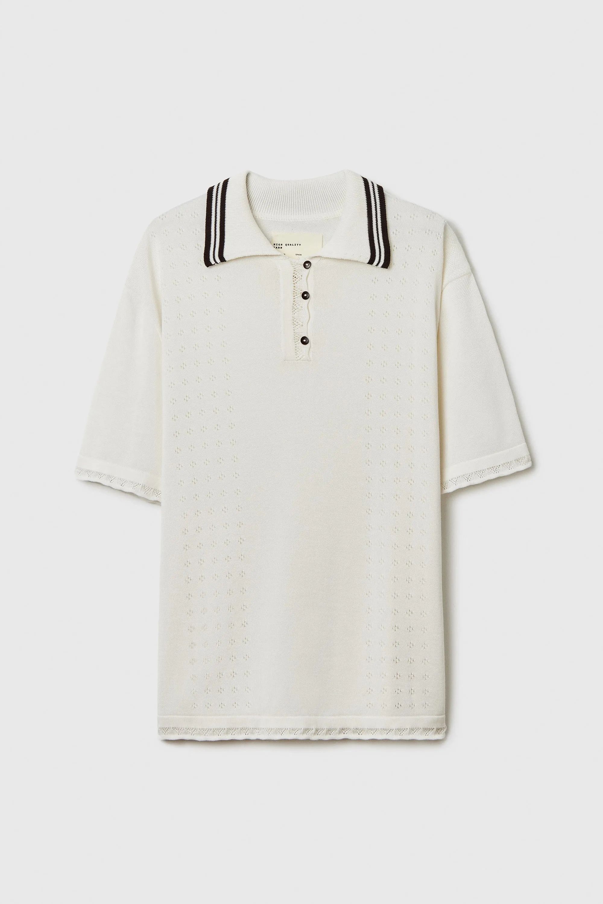 ORGANIC COTTON POINTELLE POLO NATURAL sold by Cordera product image thumbnail 3