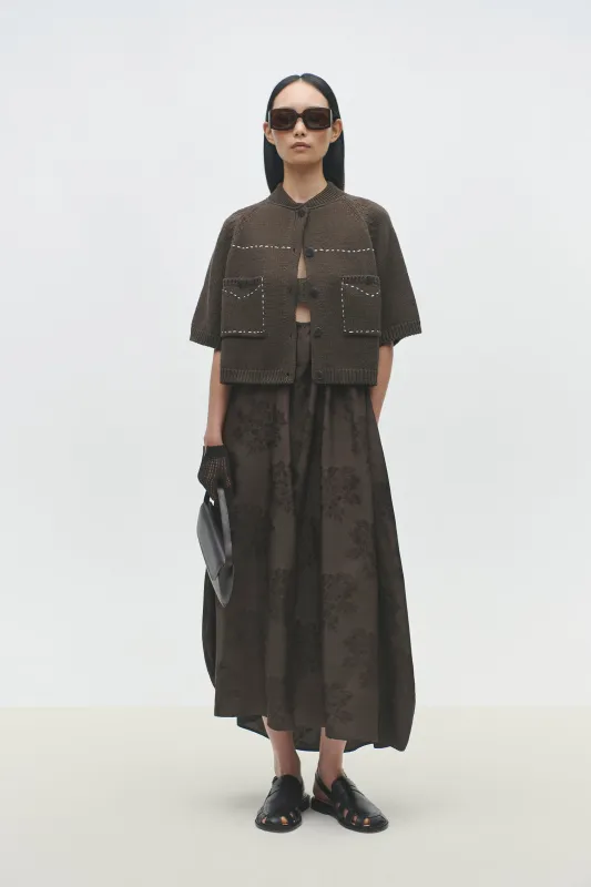 COTTON STITCHED TOP BROWN sold by Cordera