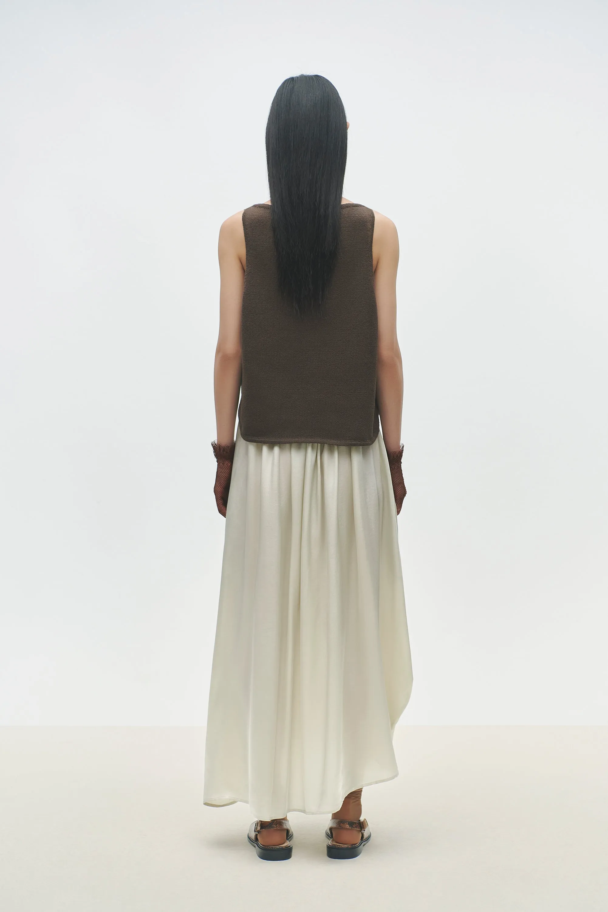 BOAT-NECK WAISTCOAT BROWN sold by Cordera product image thumbnail 4