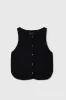 BOAT-NECK WAISTCOAT BLACK sold by Cordera