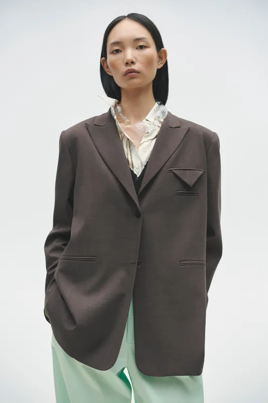 TAILORED BLAZER DEEP TAUPE made by Cordera
