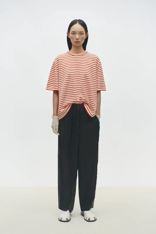 JACQUARD RELAXED PANTS DARK BROWN sold by Cordera