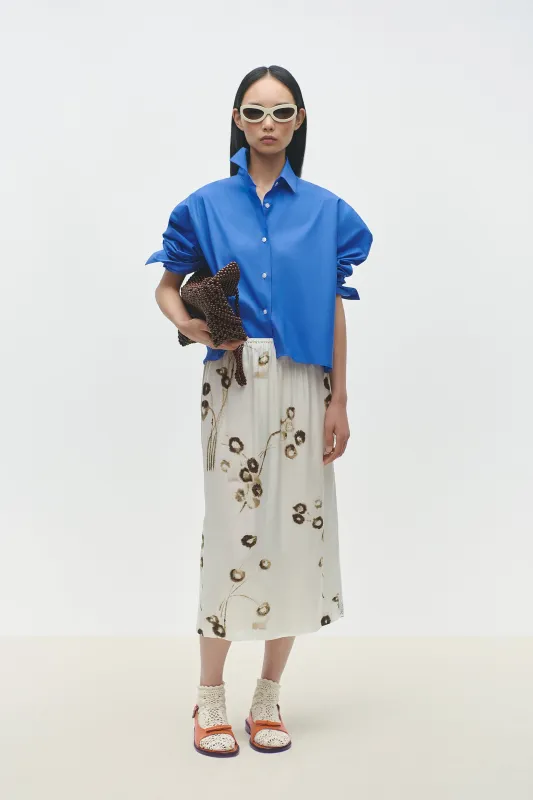 PRINTED LONG SKIRT WITH LACE made by Cordera