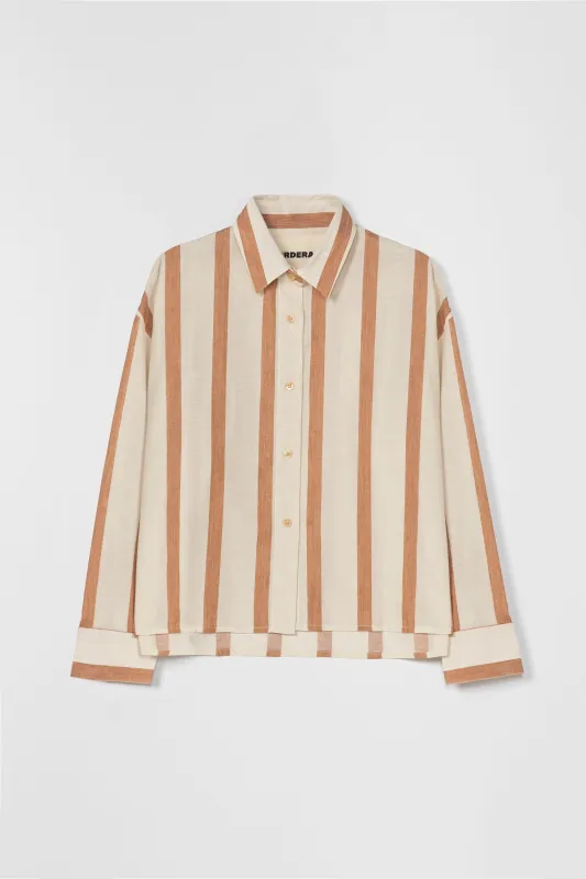 WIDE STRIPES SHIRT ADOBE sold by Cordera