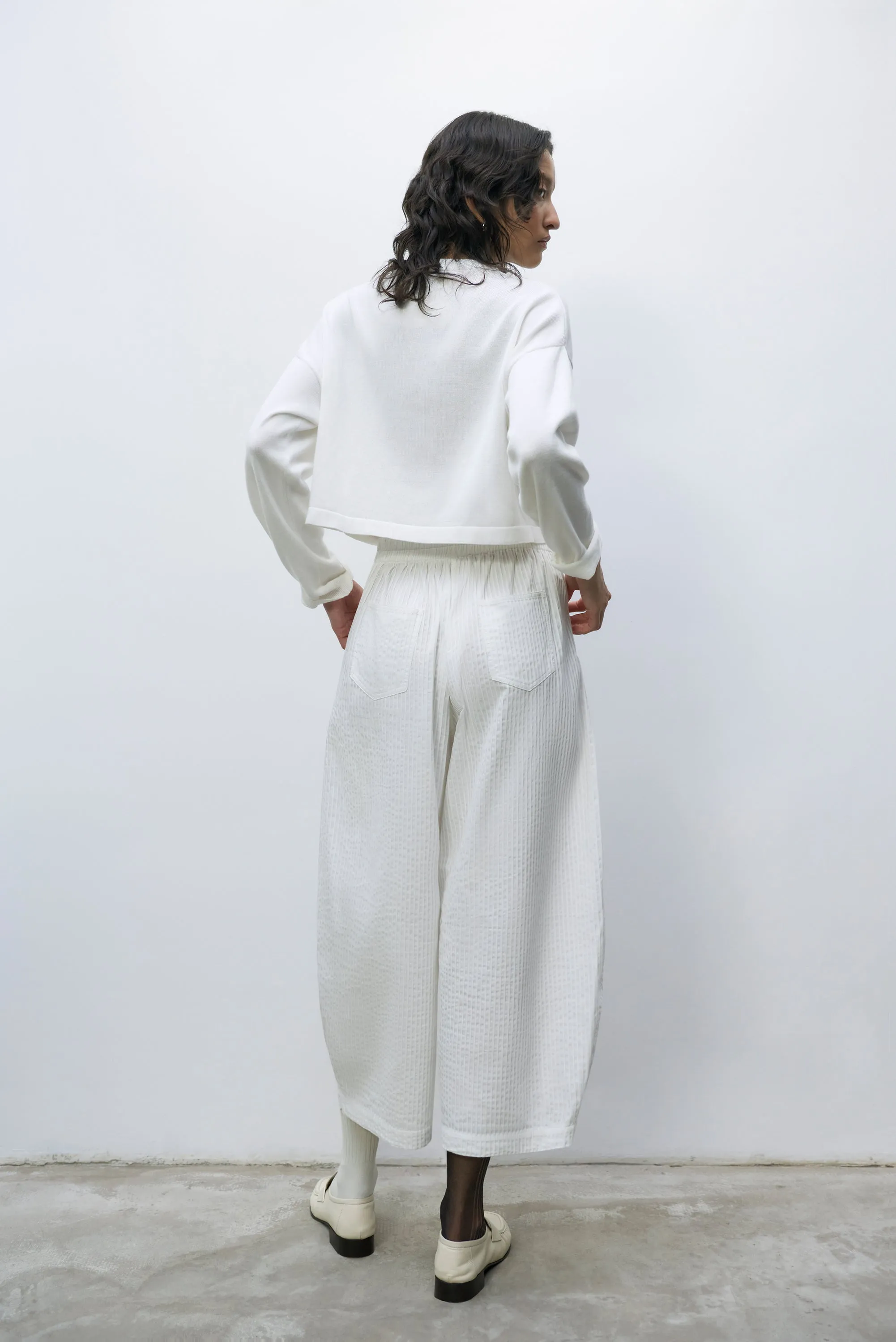COTTON CROPPED CARDIGAN WHITE sold by Cordera product image thumbnail 4
