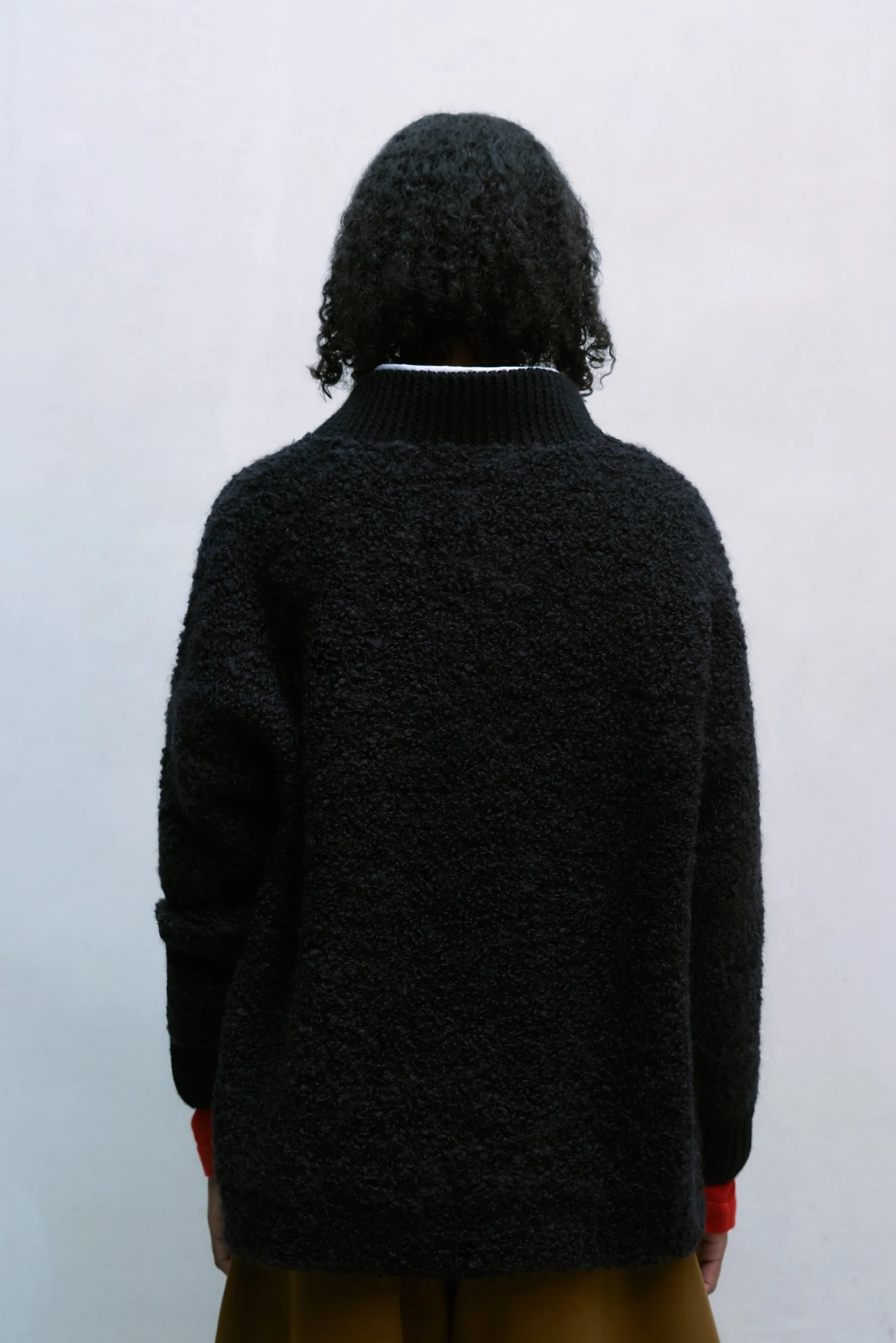 WOOL & MOHAIR POLO SWEATER BLACK sold by Cordera product image thumbnail 4