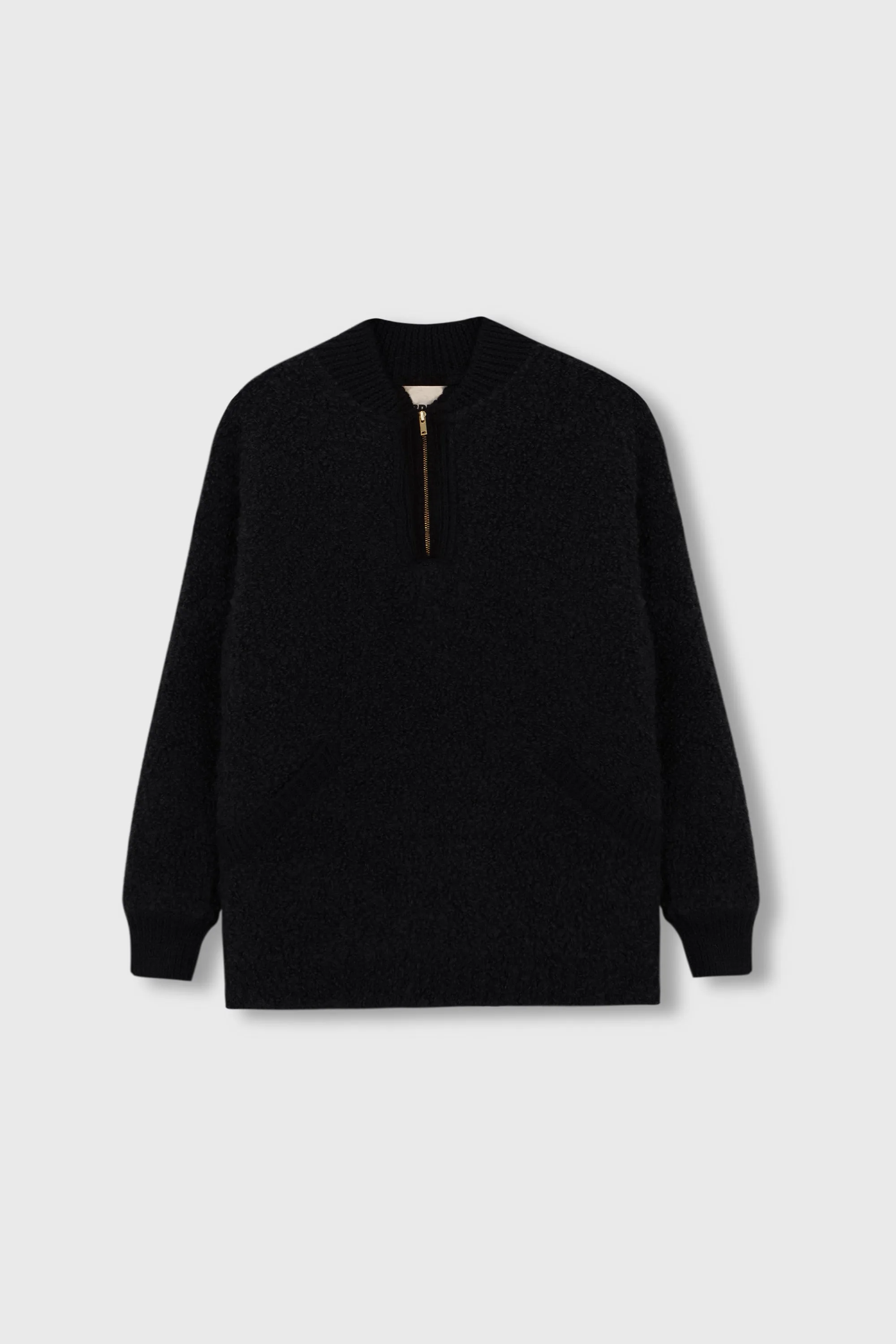 WOOL & MOHAIR POLO SWEATER BLACK sold by Cordera