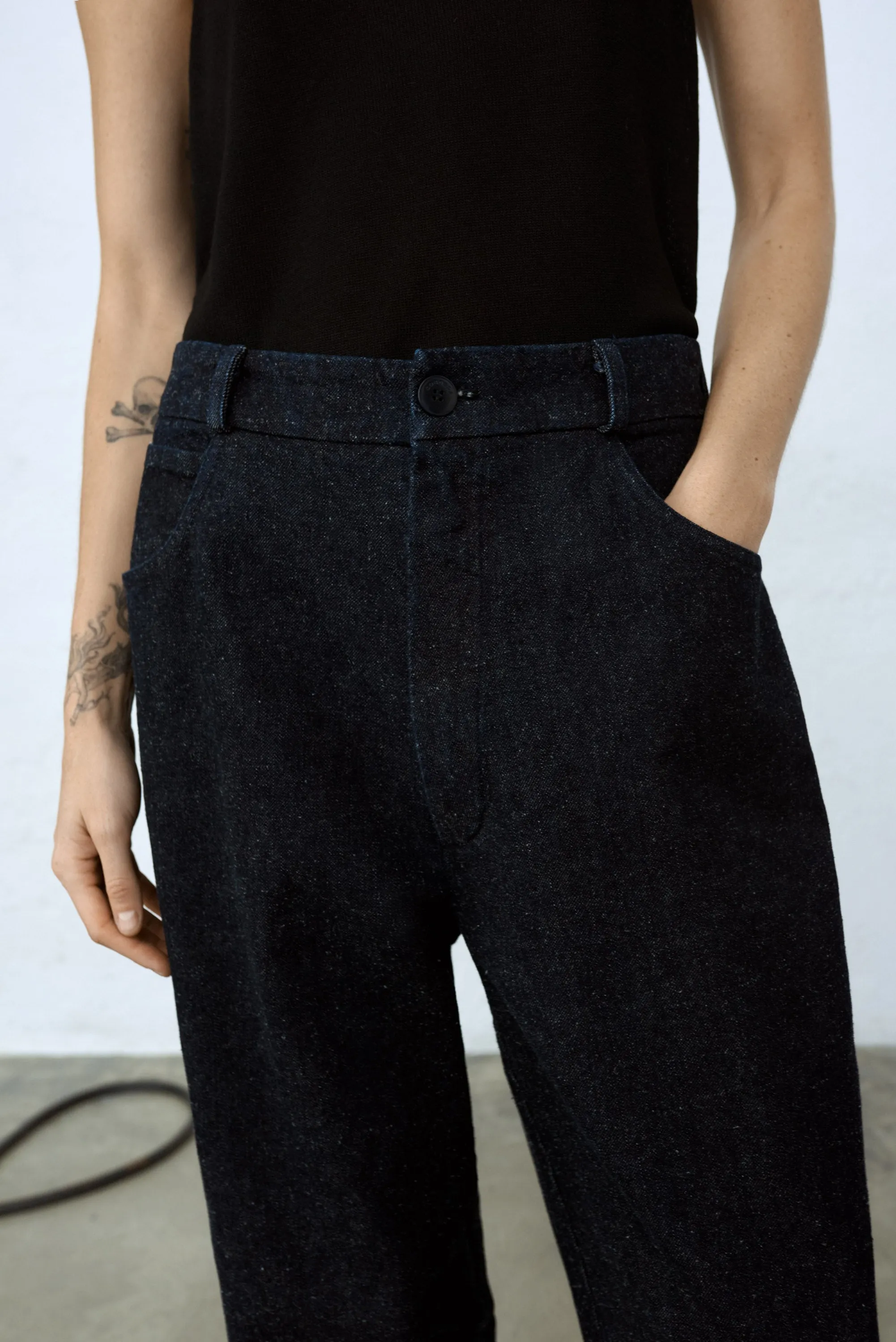 STRAIGHT DENIM PANTS DARK NAVY sold by Cordera product image thumbnail 3